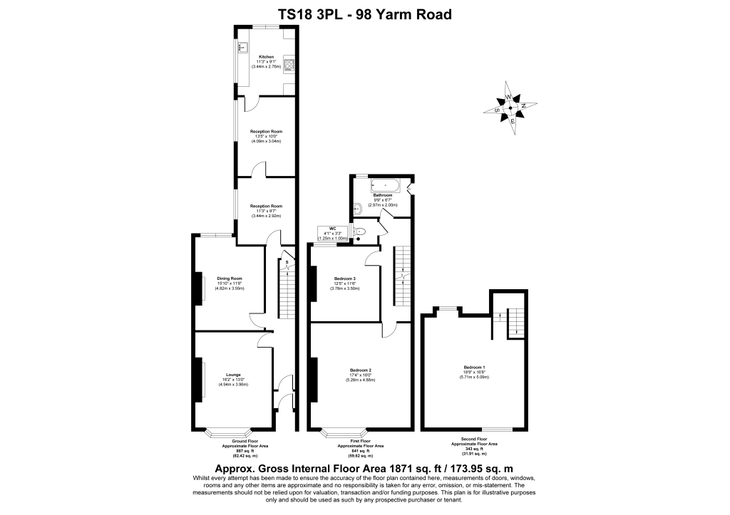 98, Yarm Road, Stockton-on-Tees floorplan