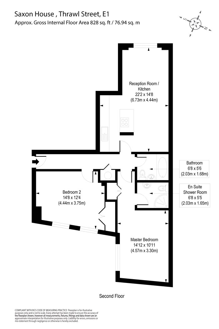 2 Bedrooms Flat to rent in Saxon House, 1 Thrawl Street, London E1