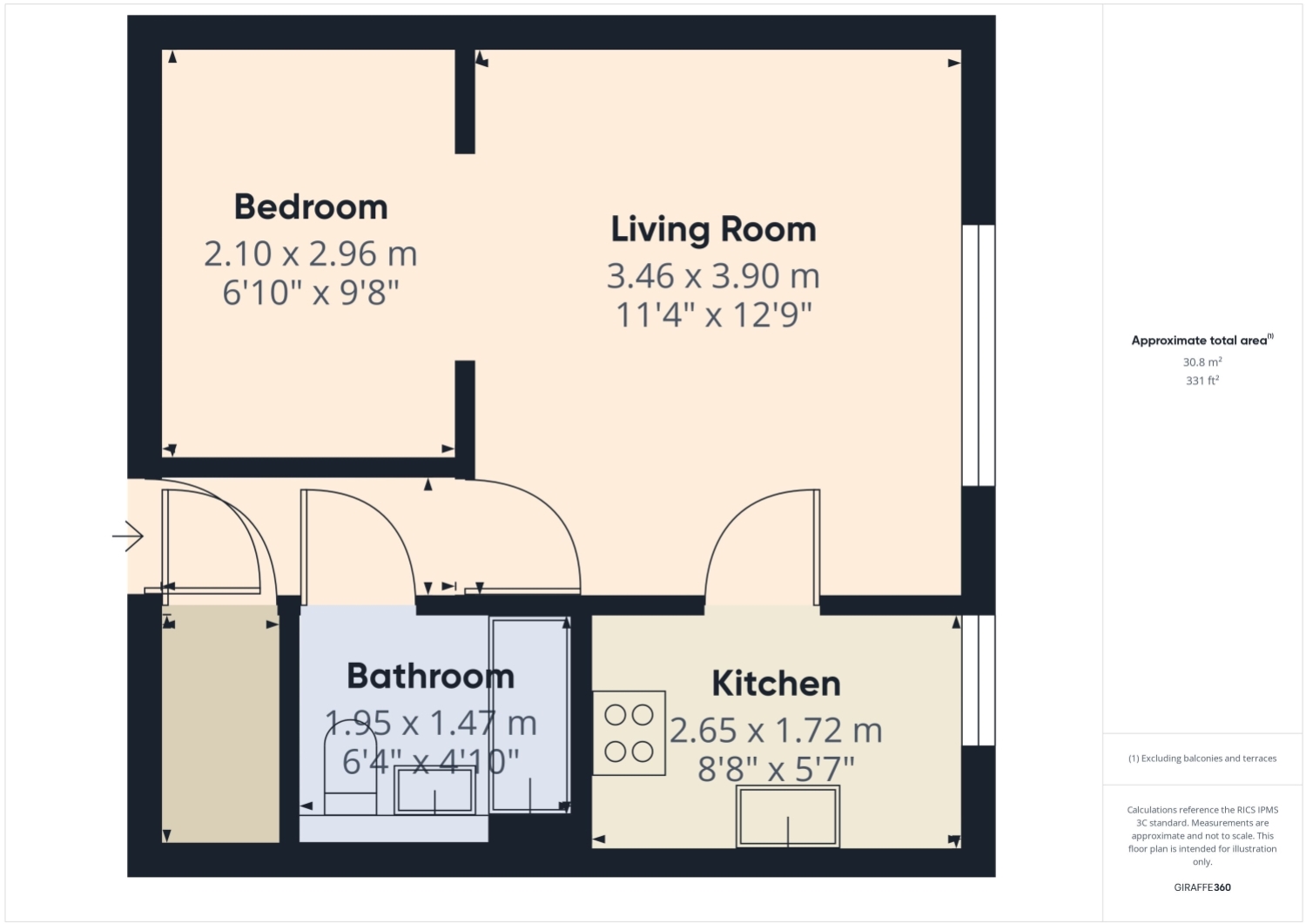 Flat 7, Daniel Gooch House, Rodbourne Road, Swindon floorplan