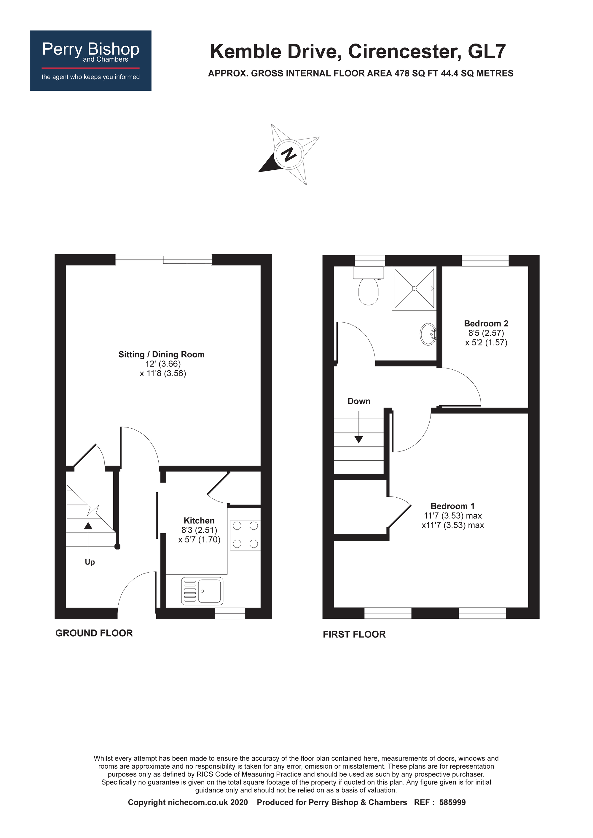 2 bed terraced house for sale in Kemble Drive, Cirencester GL7 Zoopla