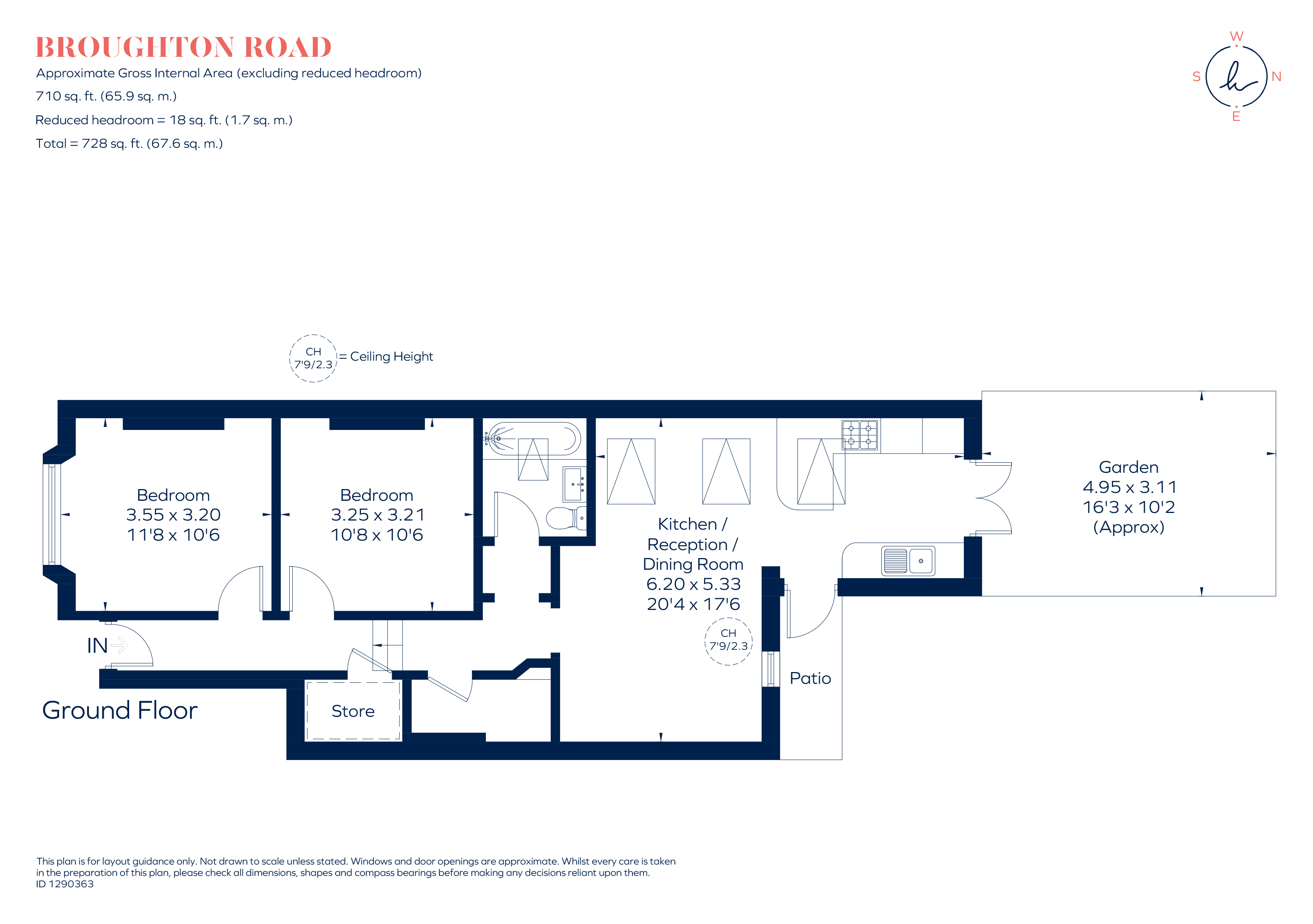 Ground Floor Flat, 98, Broughton Road, London floorplan