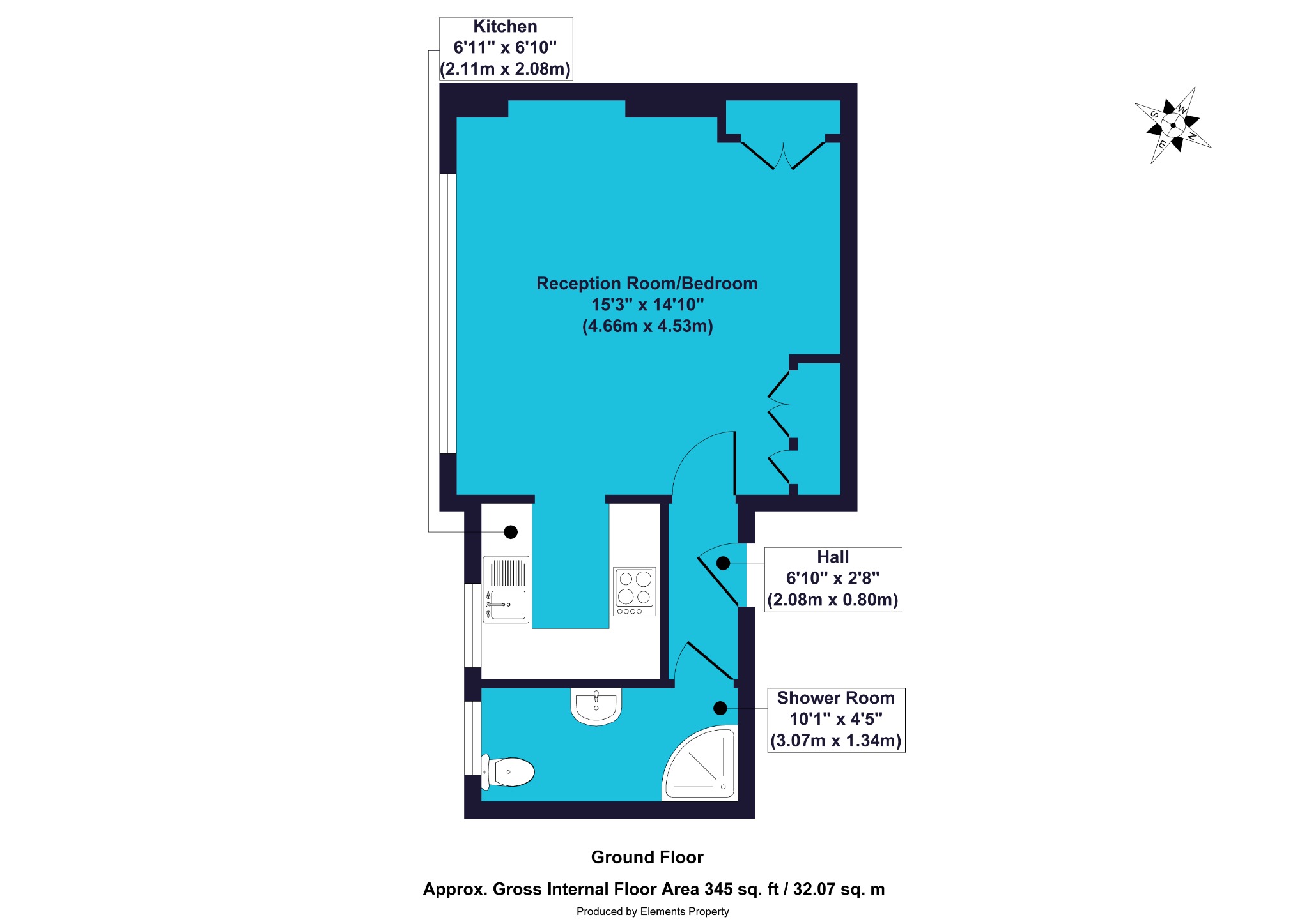 Flat 1, 37 Forest Drive West, London floorplan