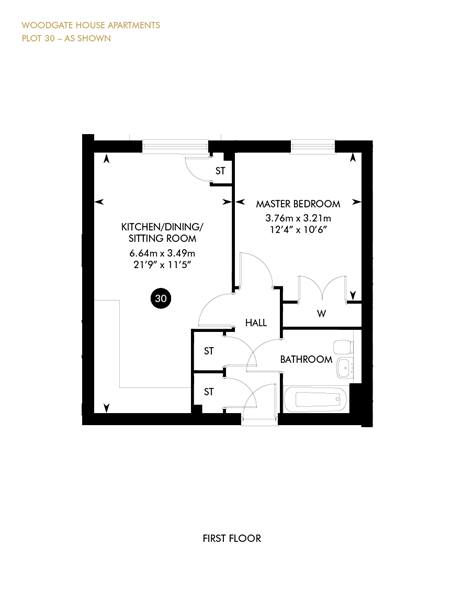 1 Bedrooms Flat for sale in 