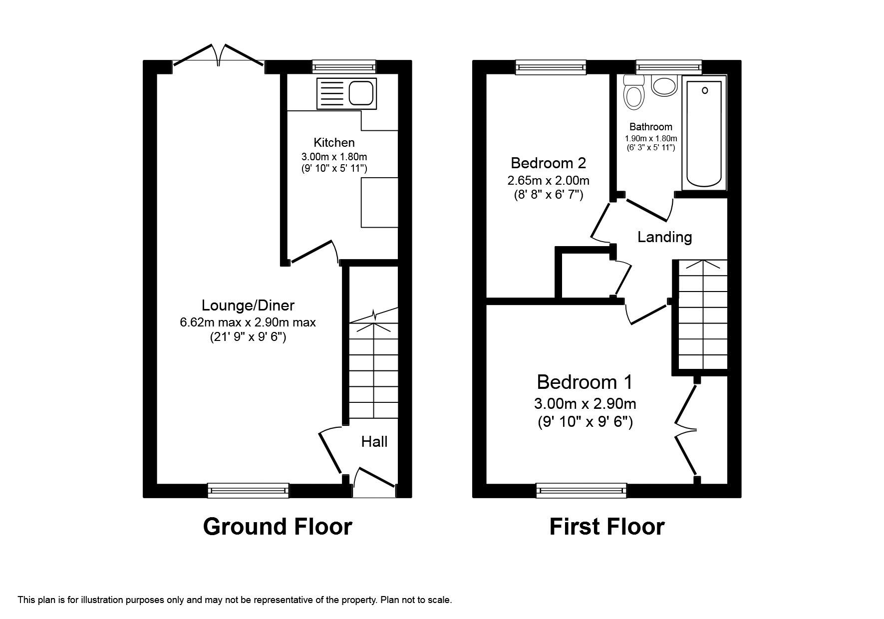 St. Josephs Road, Aldershot GU12, 2 bedroom semidetached house for