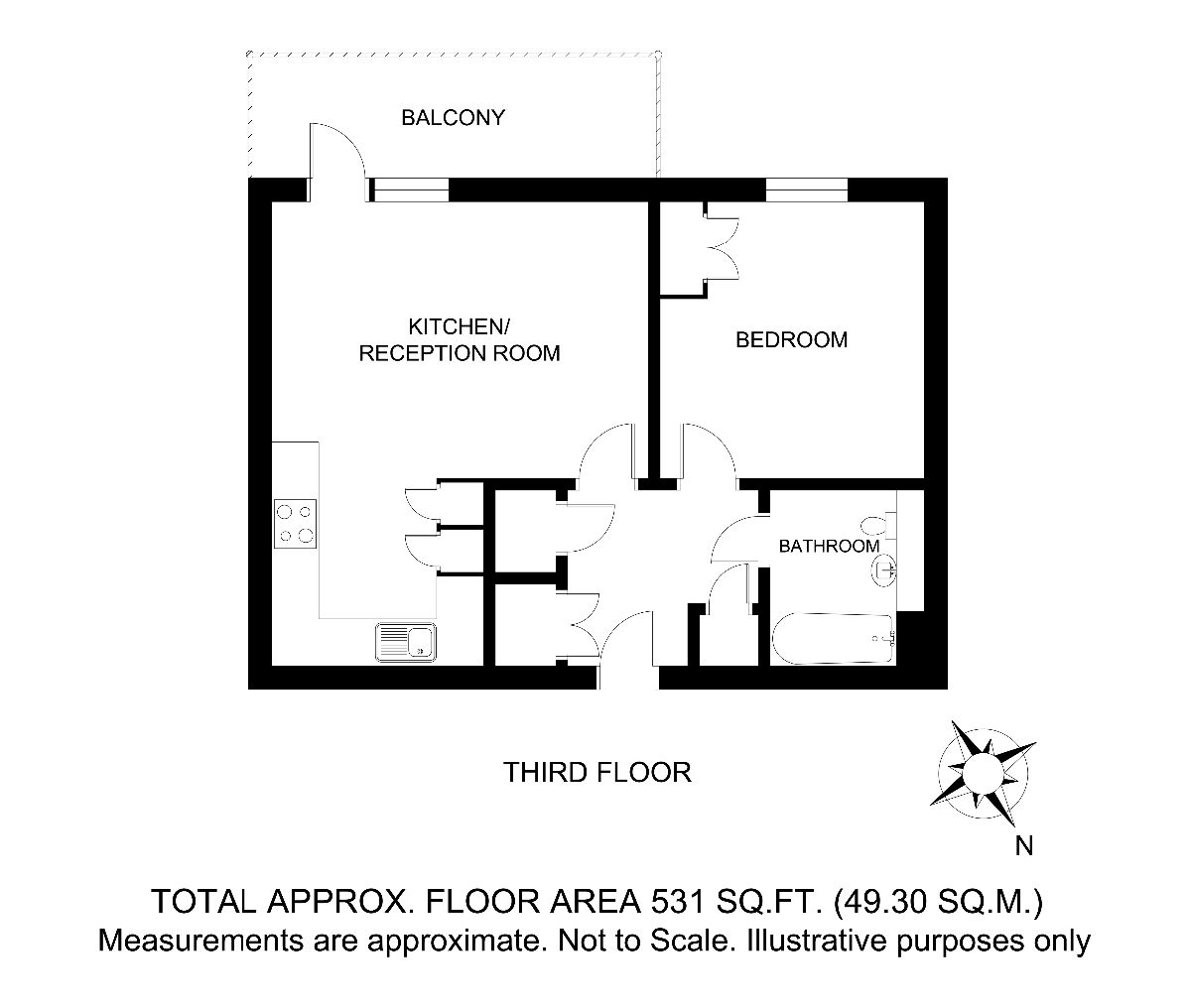 Flat 25, Wild Rose House, Romford floorplan