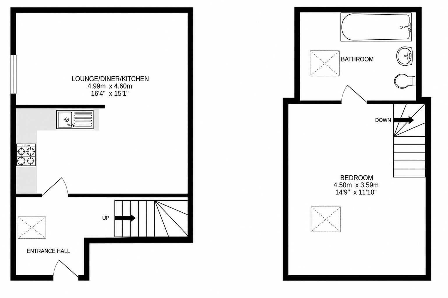 1, 123A, Meneage Street, Helston floorplan