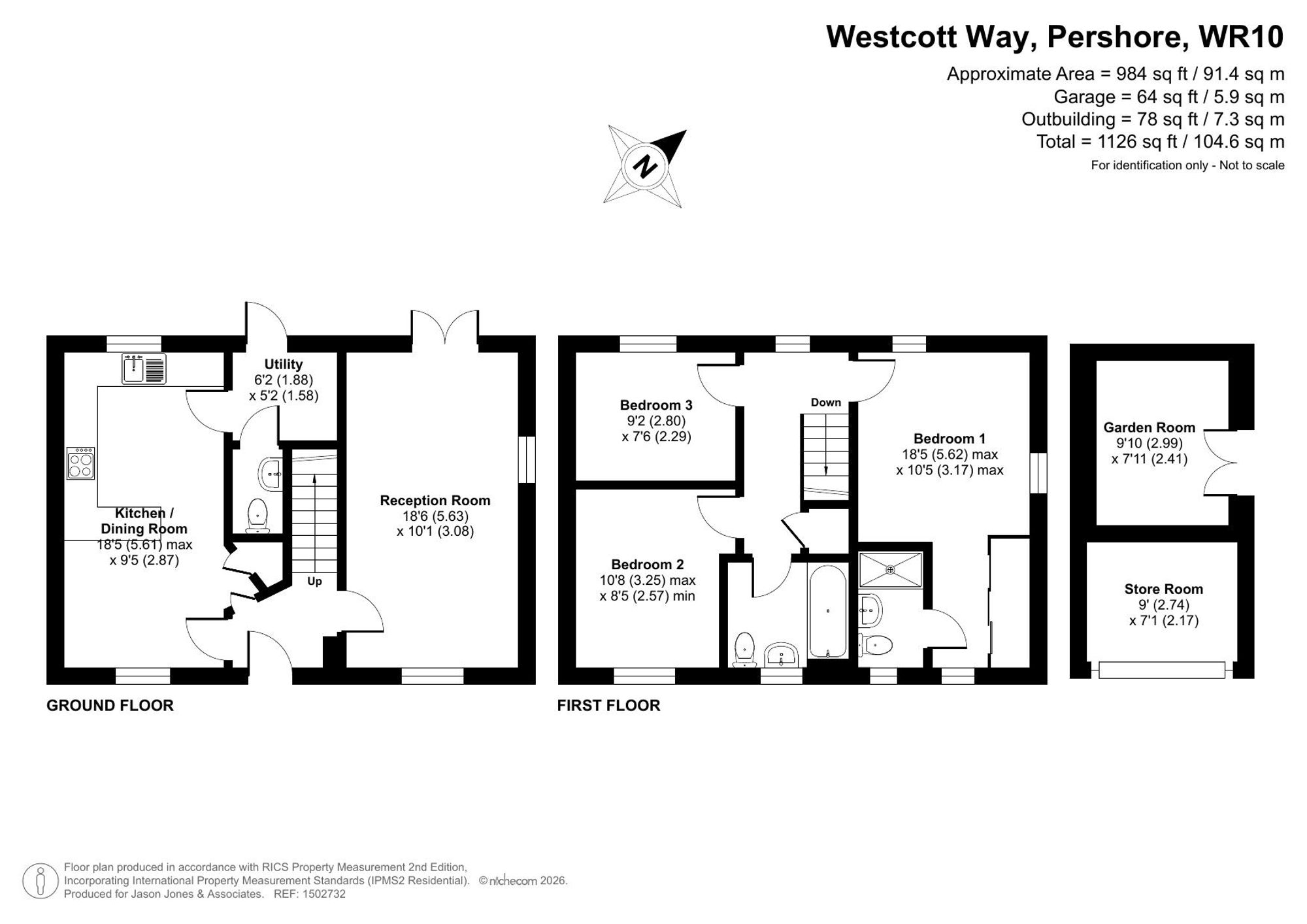 117 Westcott Way, Pershore floorplan