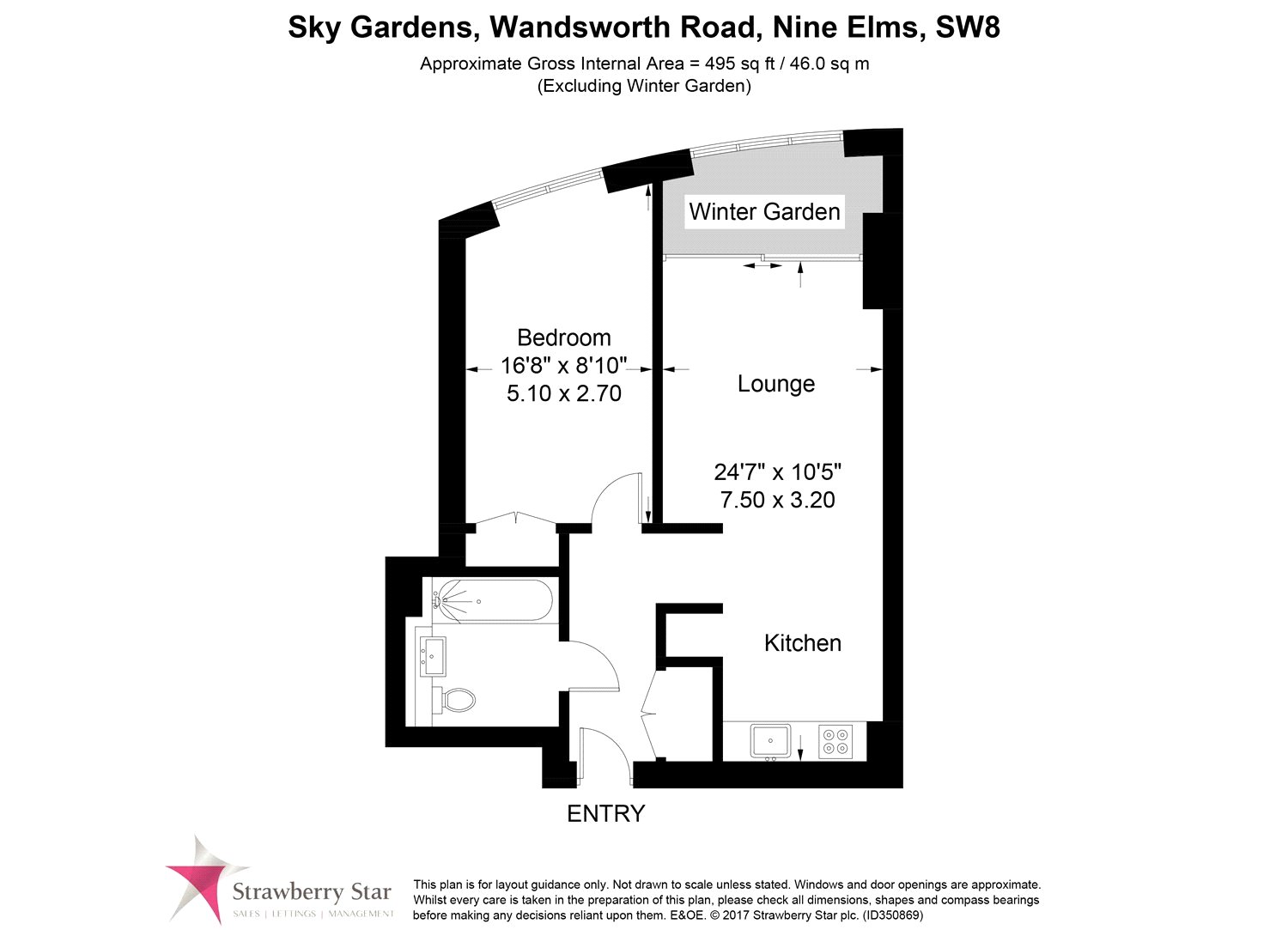 1 Bedrooms Flat for sale in Sky Gardens, 155 Wandsworth Road, London SW8