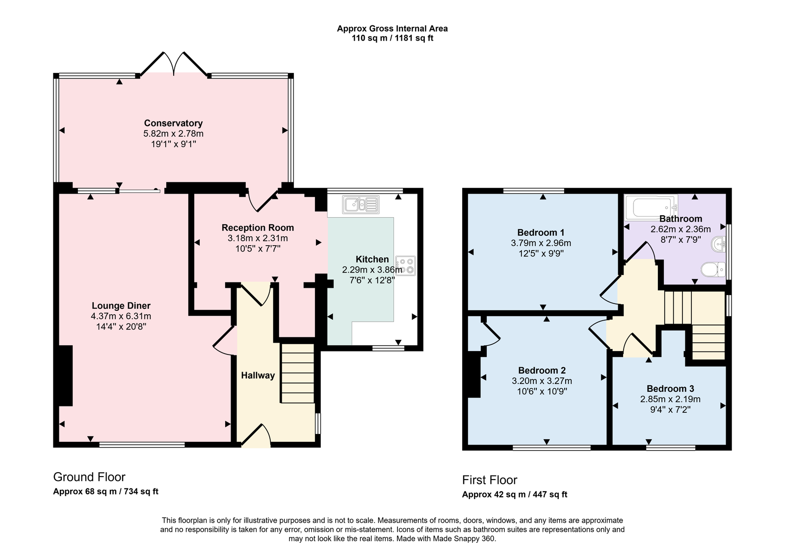 2, Garth Road, Workington floorplan