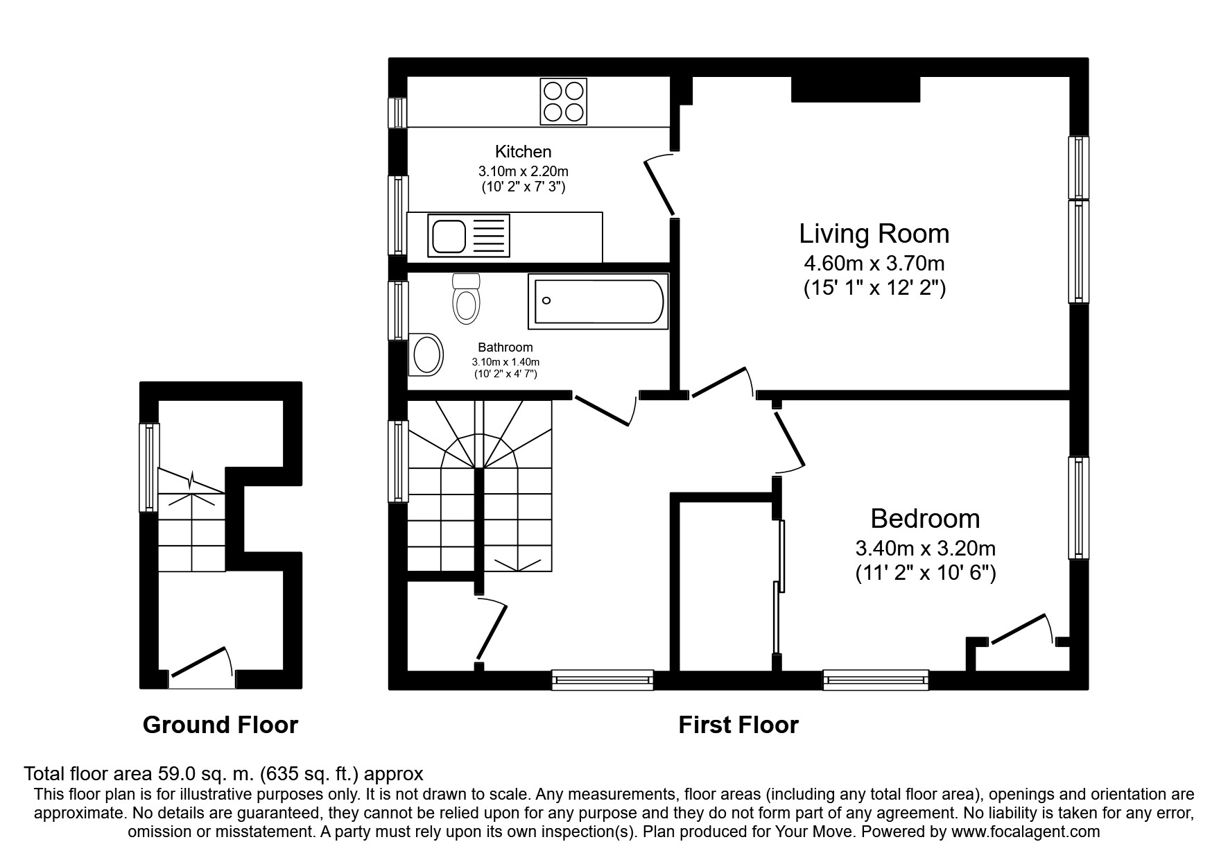 Queens Crescent, Markinch, Glenrothes, Fife KY7, 1 bedroom flat for
