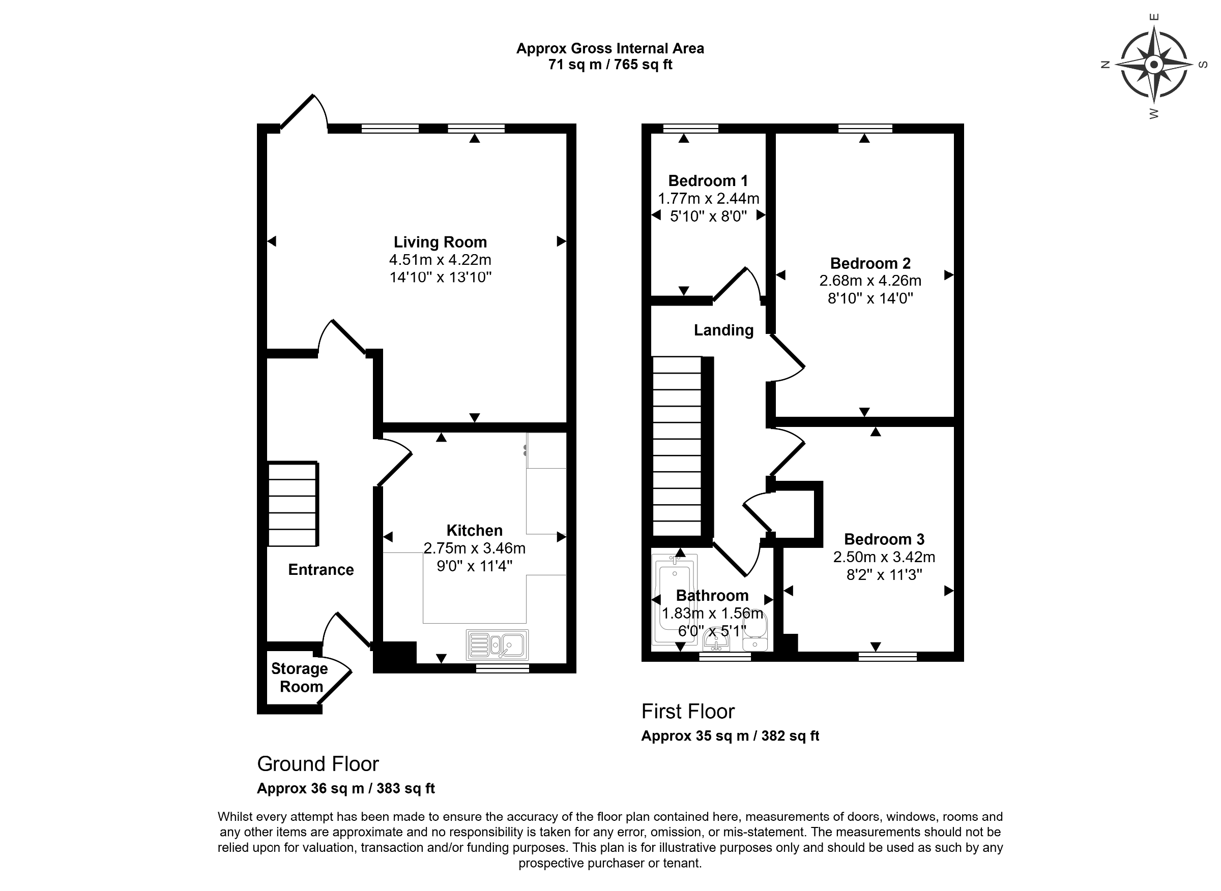 8 Villiers Court, Preston floorplan