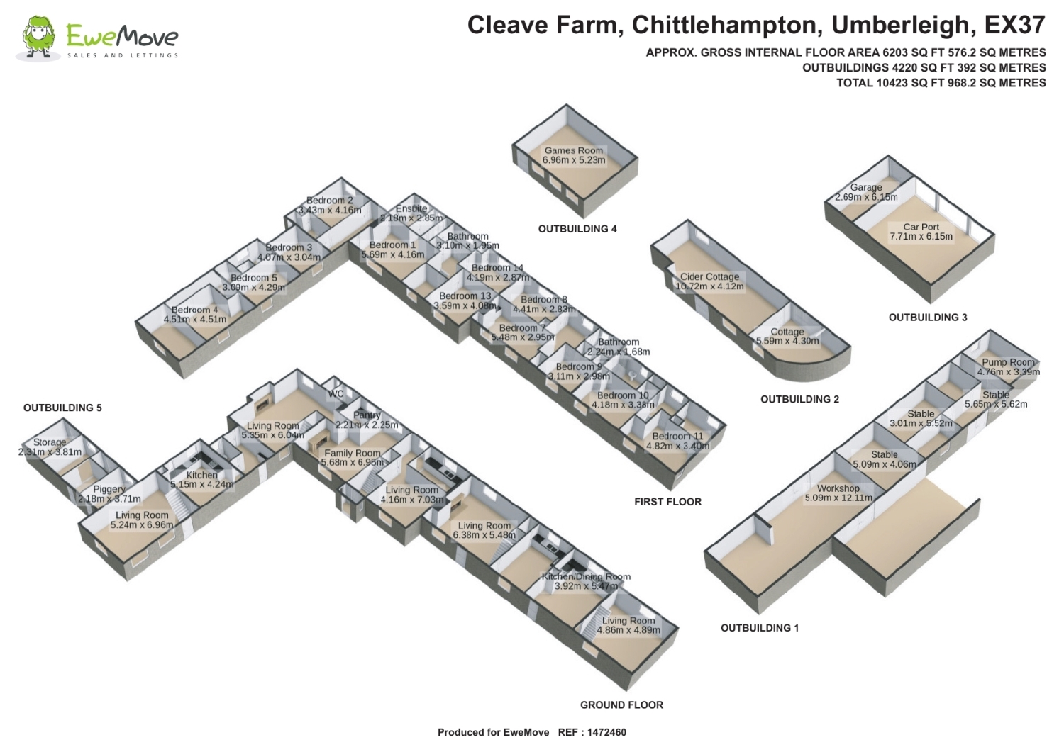 Cleave Farm, Chittlehampton, Umberleigh floorplan