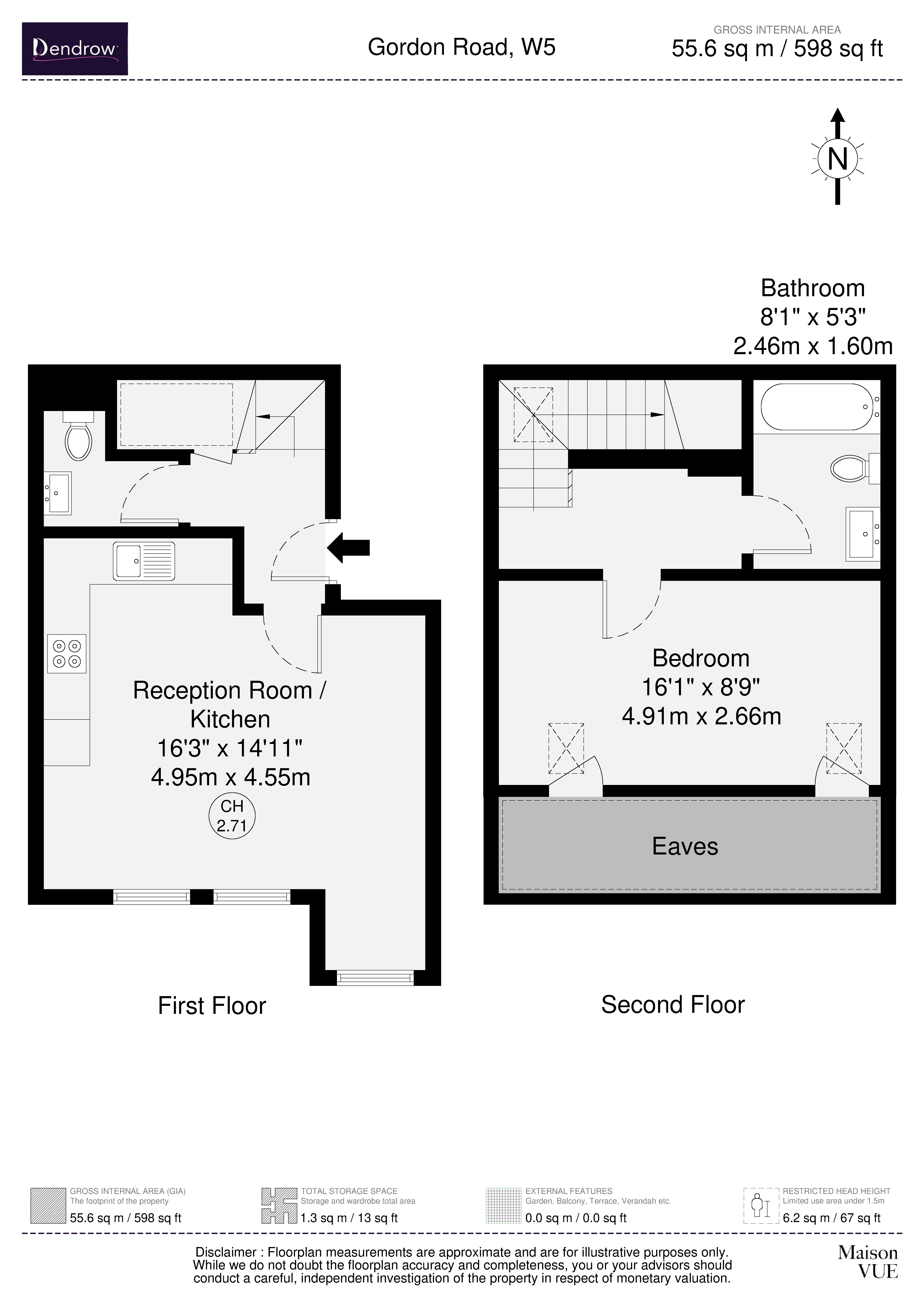 Apartment 8, 54, Gordon Road, London floorplan
