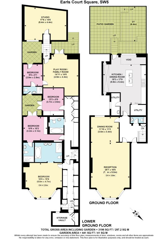 Flat A, 59, Earls Court Square, London floorplan