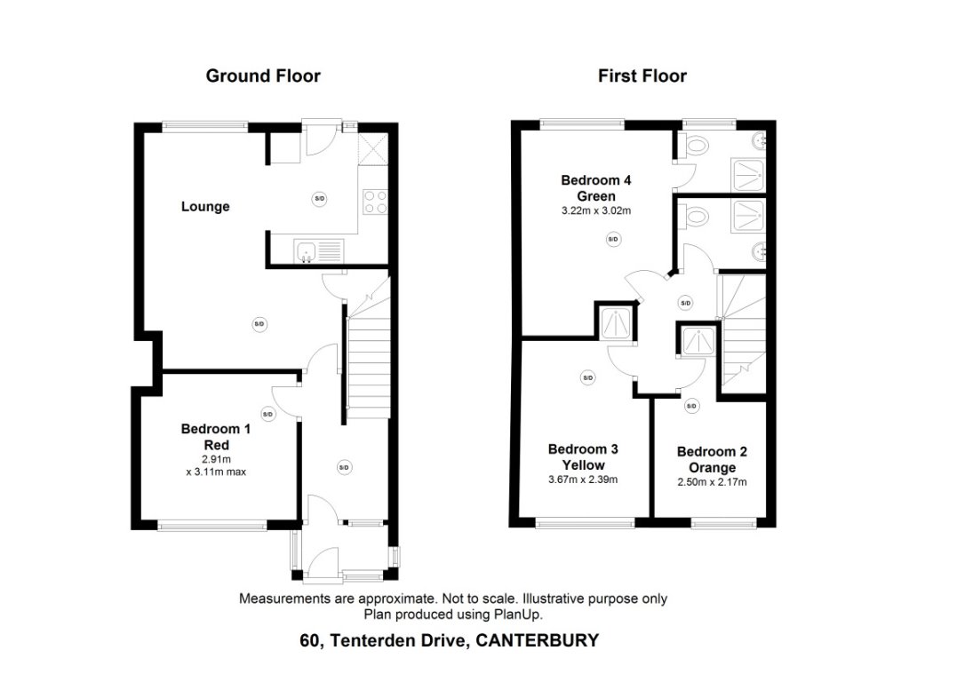 60, Tenterden Drive, Kent. floorplan