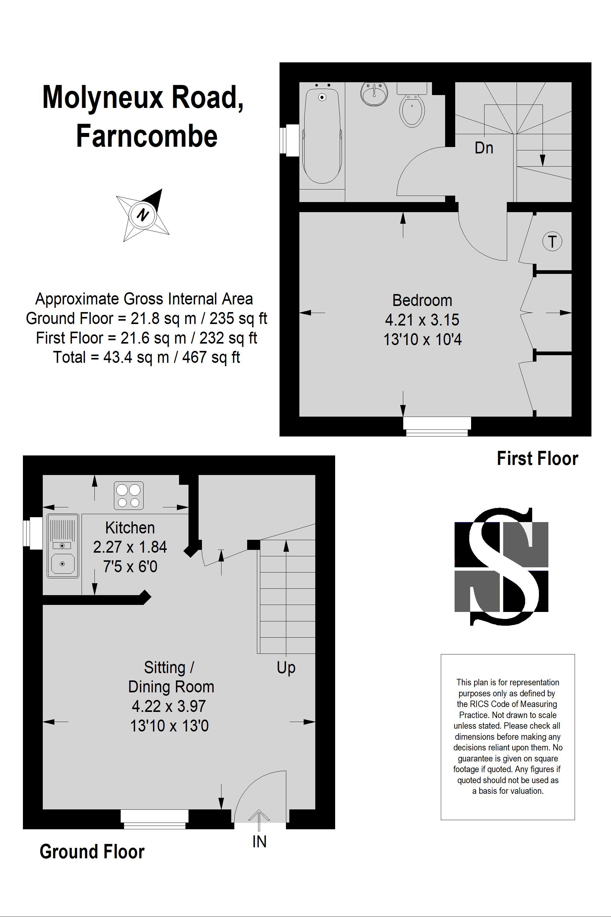 Flat 4, Bakers Yard Molyneux Road, Godalming floorplan