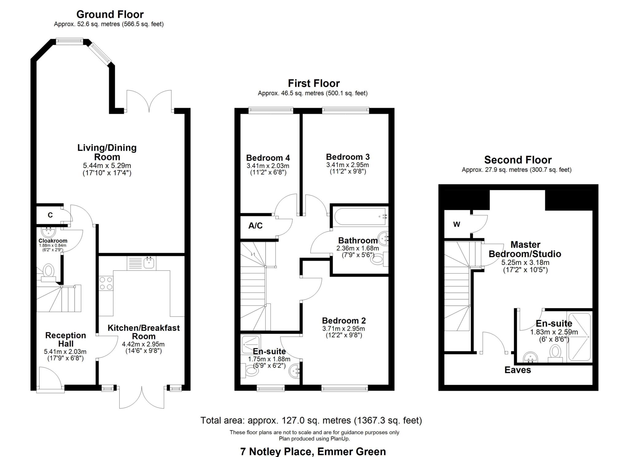 Notley Place, Emmer Green, Reading Rg4, 4 Bedroom Town House For Sale 