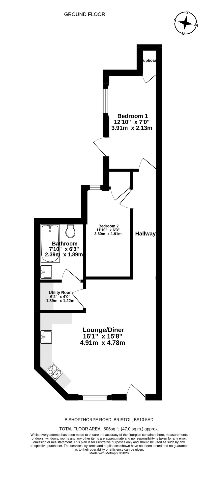 46b Bishopthorpe Road, Bristol floorplan