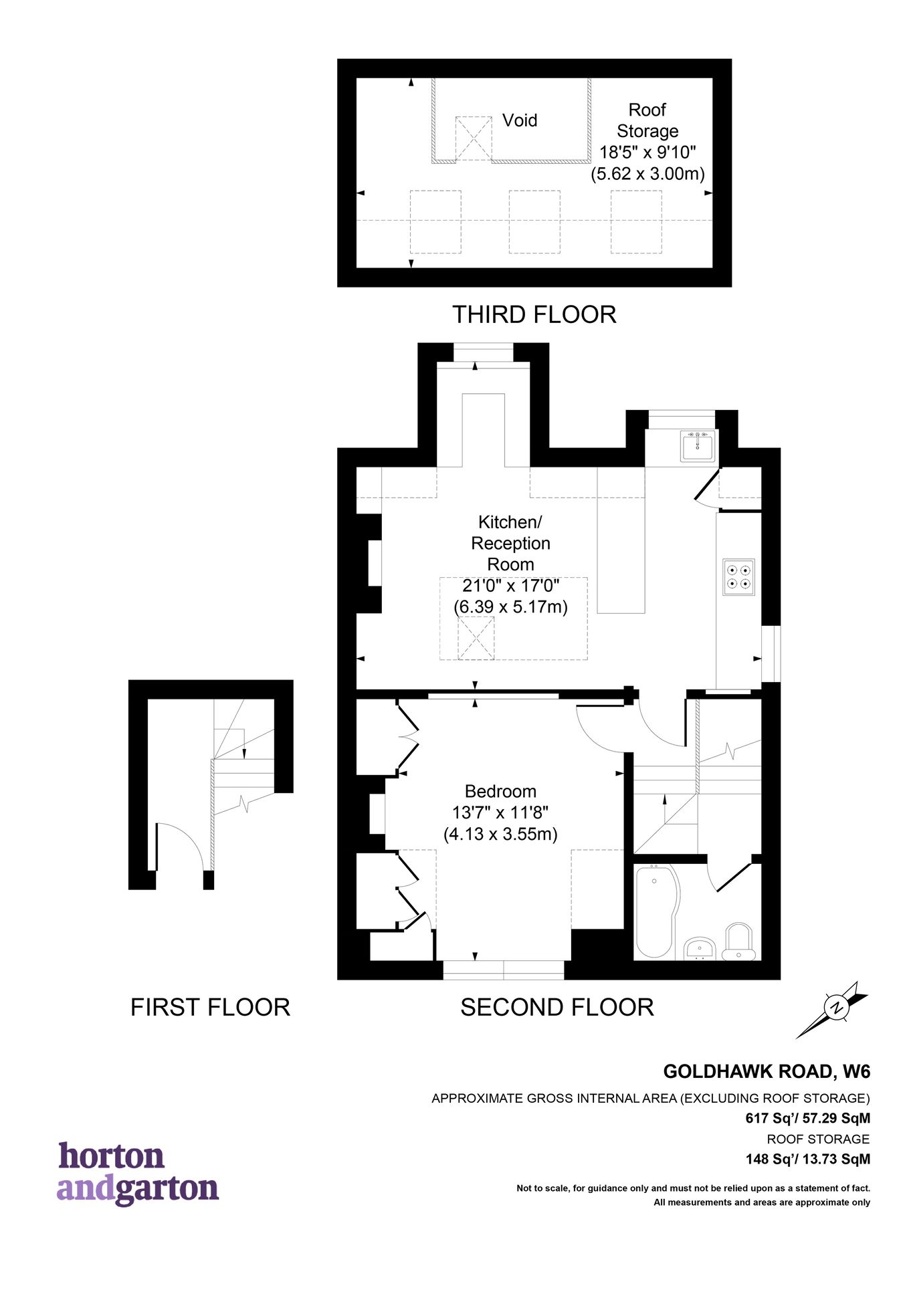 Flat C, 396, Goldhawk Road, Hammersmith floorplan