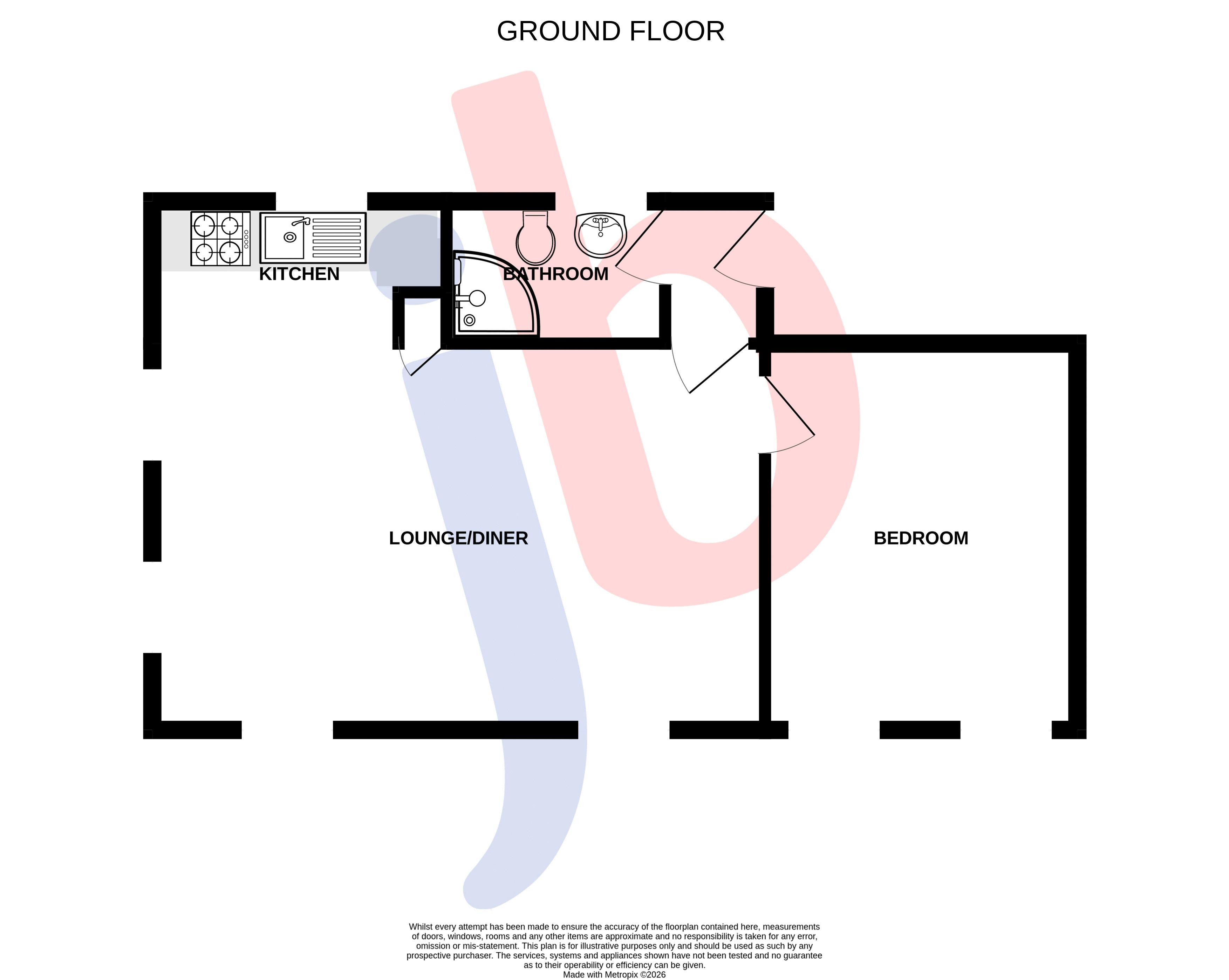 Flat 13 Bishops Place, Balderton Gate, Newark floorplan