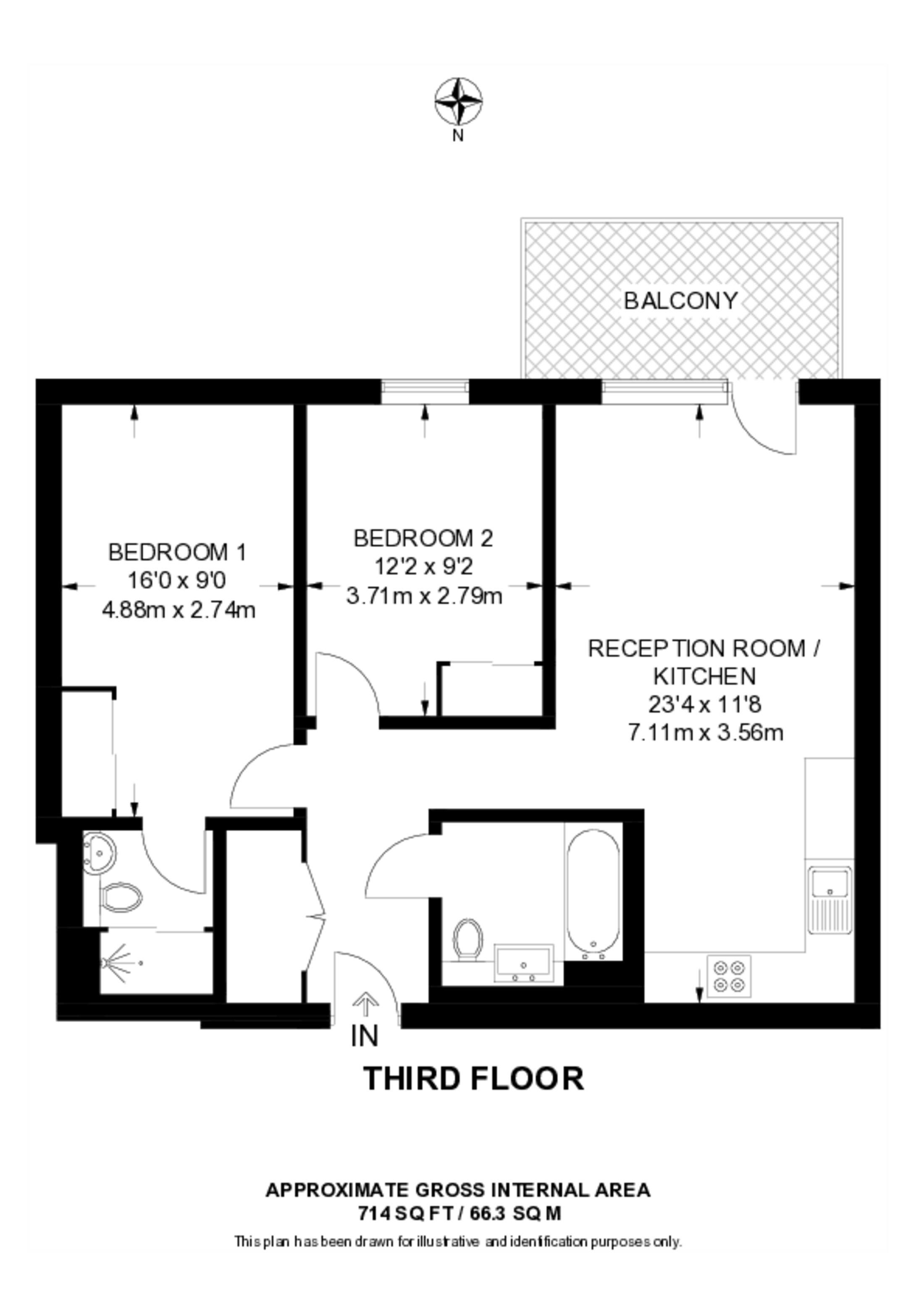 Discovery Apartments, Deptford floorplan