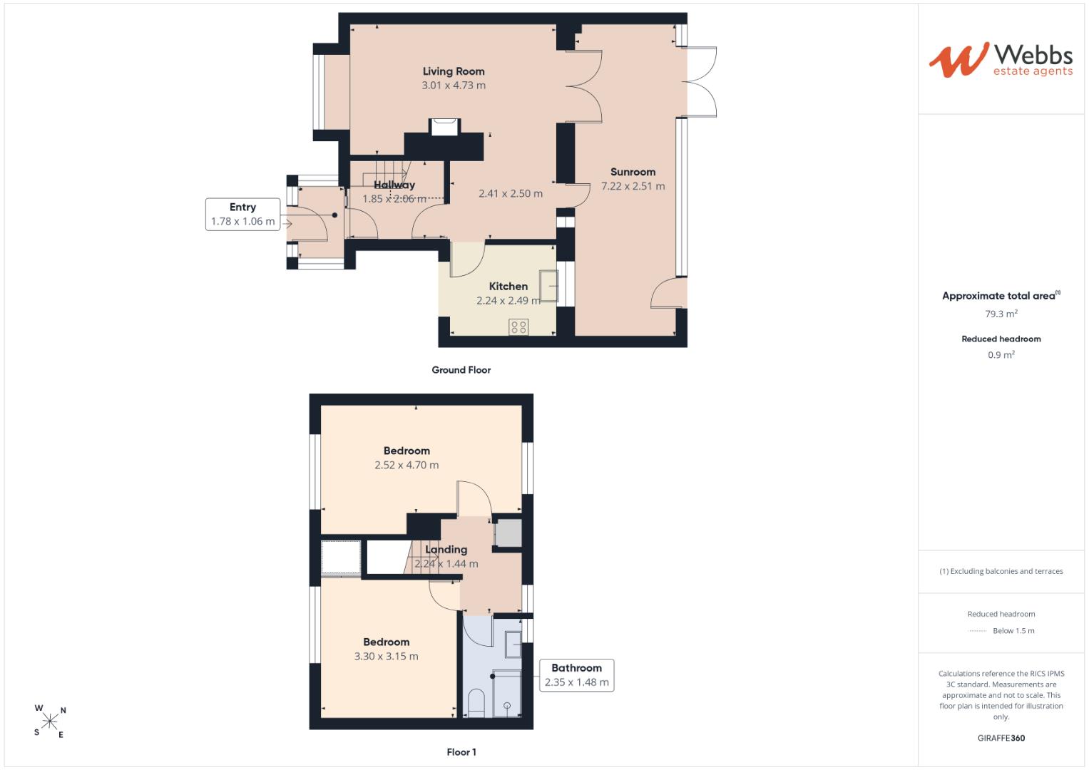 68, Hall Lane, Walsall floorplan