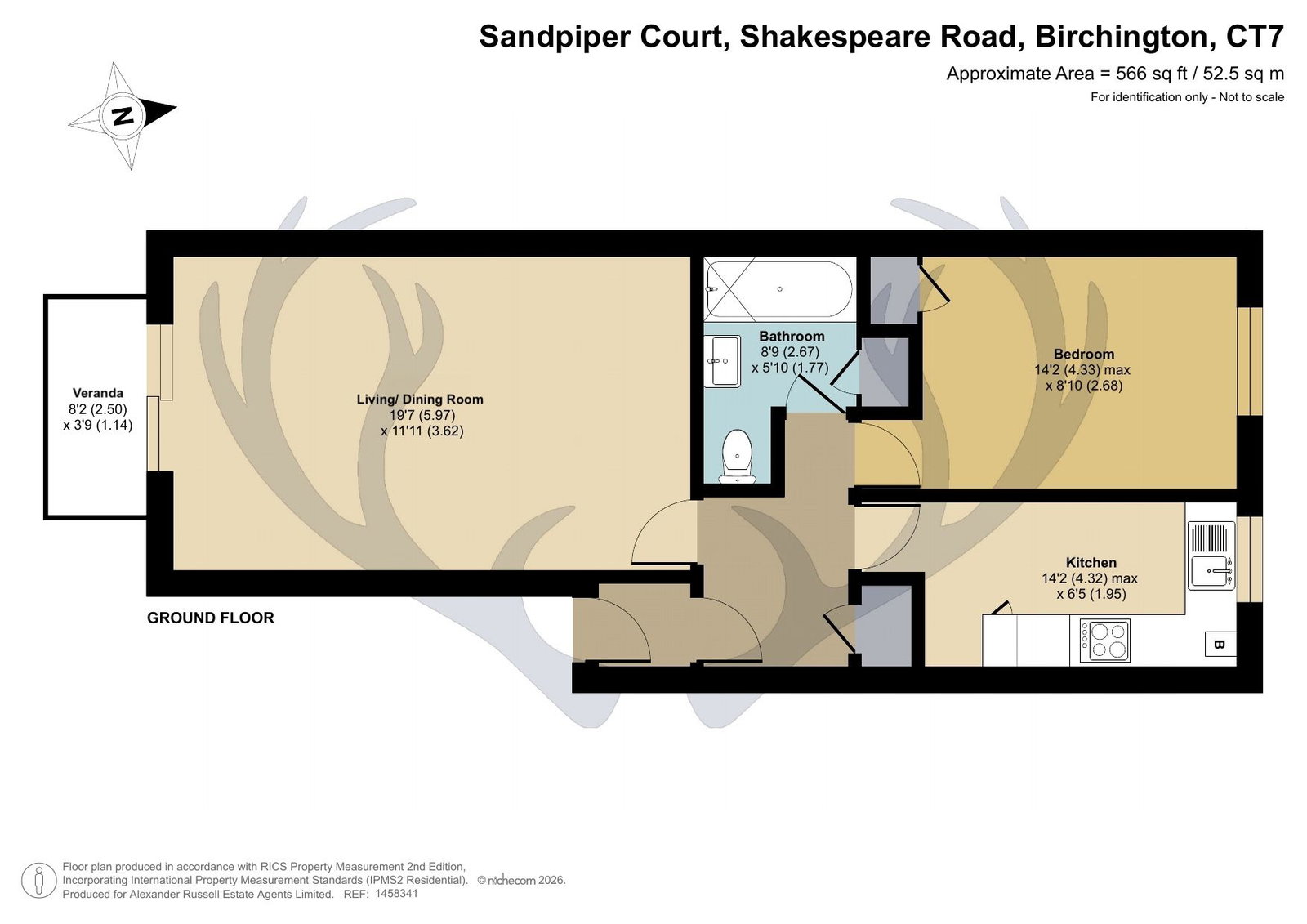 Sandpiper Court,10, Shakespeare Road, Birchington floorplan