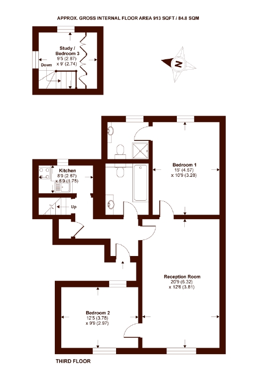 Flat 4, 38, Redcliffe Gardens, London floorplan