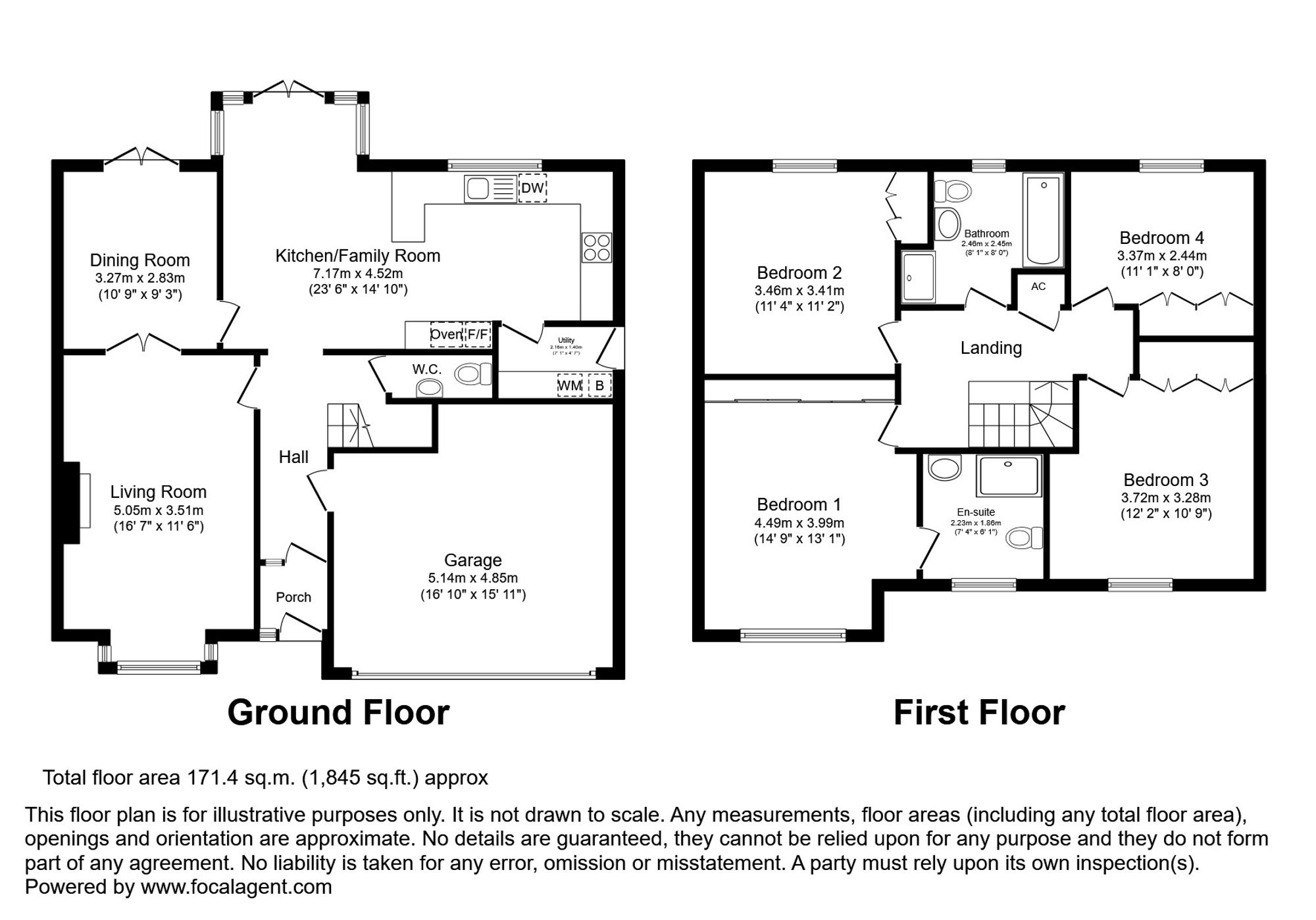 7 Dover Close, Grantham floorplan
