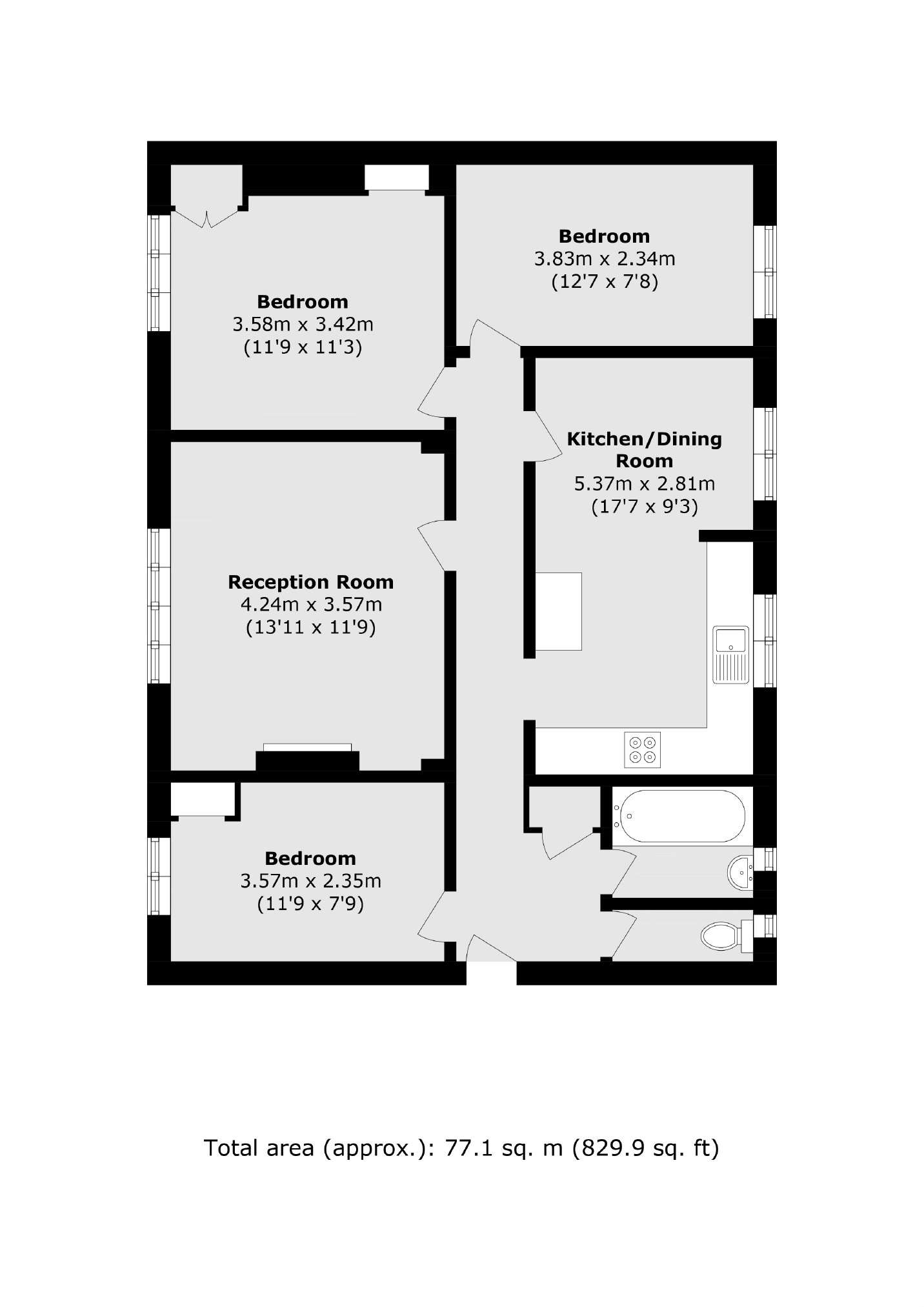 59, St. John's Drive, London floorplan