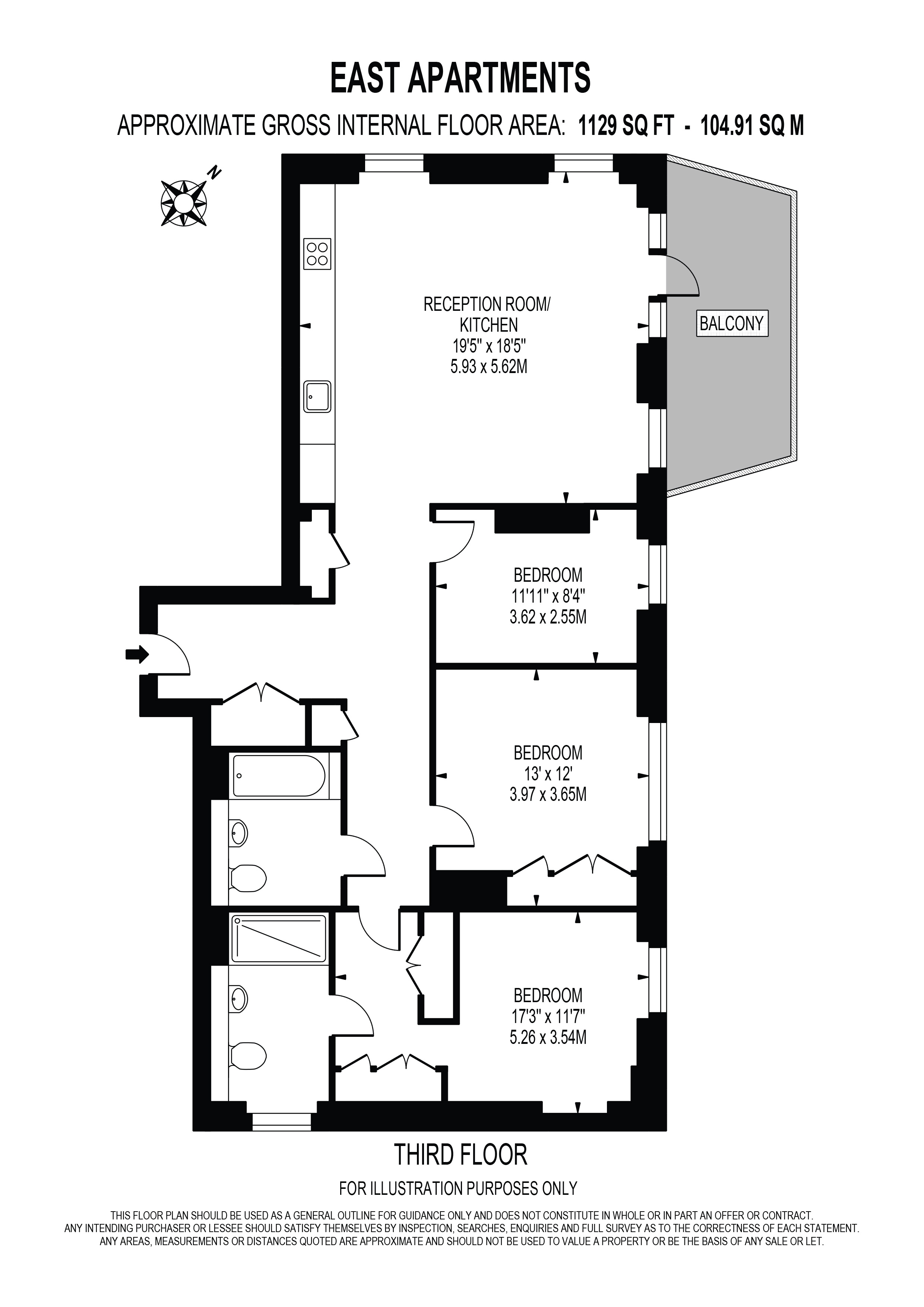 Apartment W36 East Apartments 1, Ashley Road, London floorplan