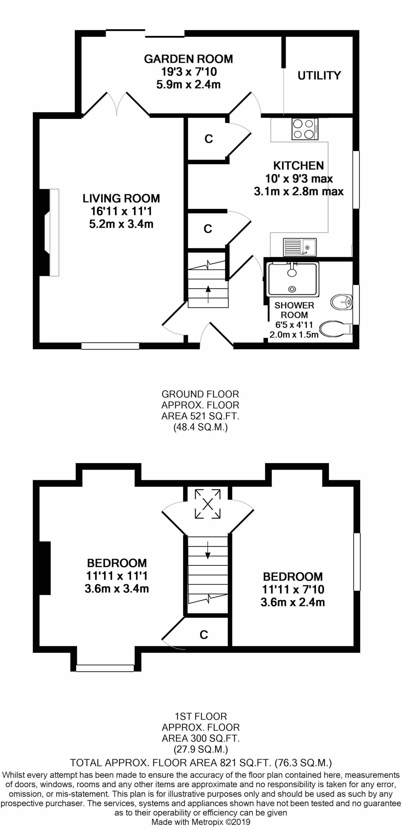 2 Bedrooms Semi-detached house for sale in Pennorth, Brecon LD3