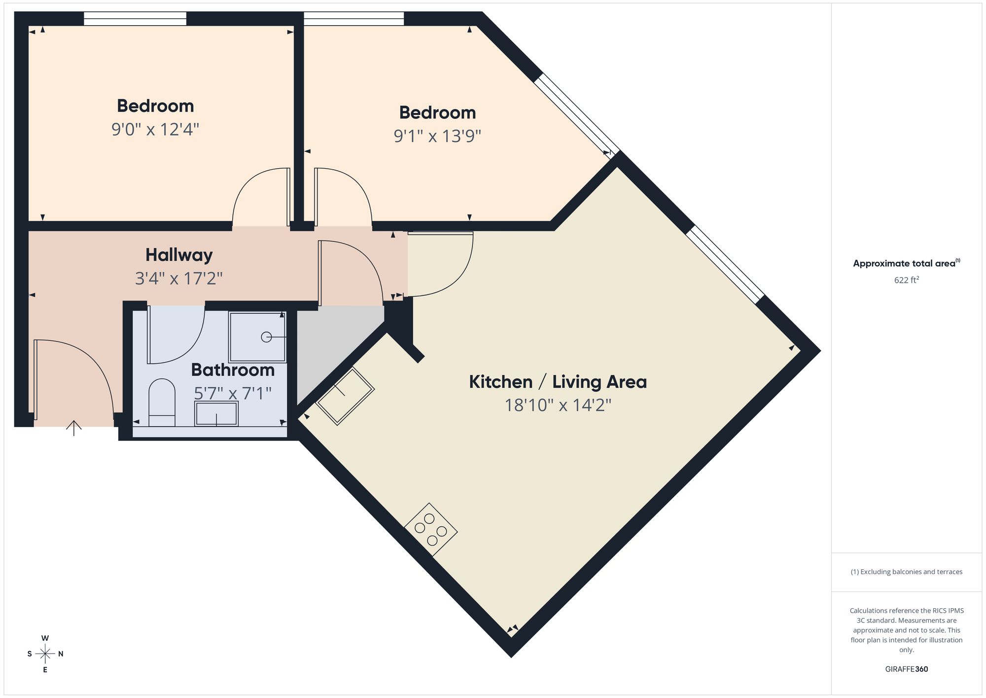 Flat 9 Queens Court 4 East Prescot Road, Liverpool, Liverpool floorplan