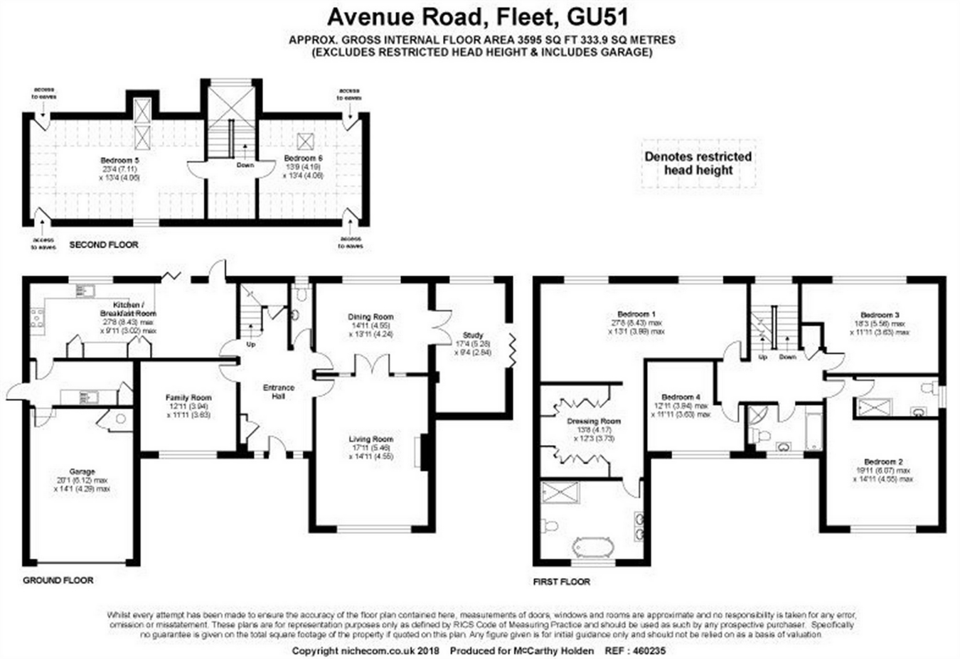 6 Bedrooms Detached house for sale in Avenue Road, Fleet GU51
