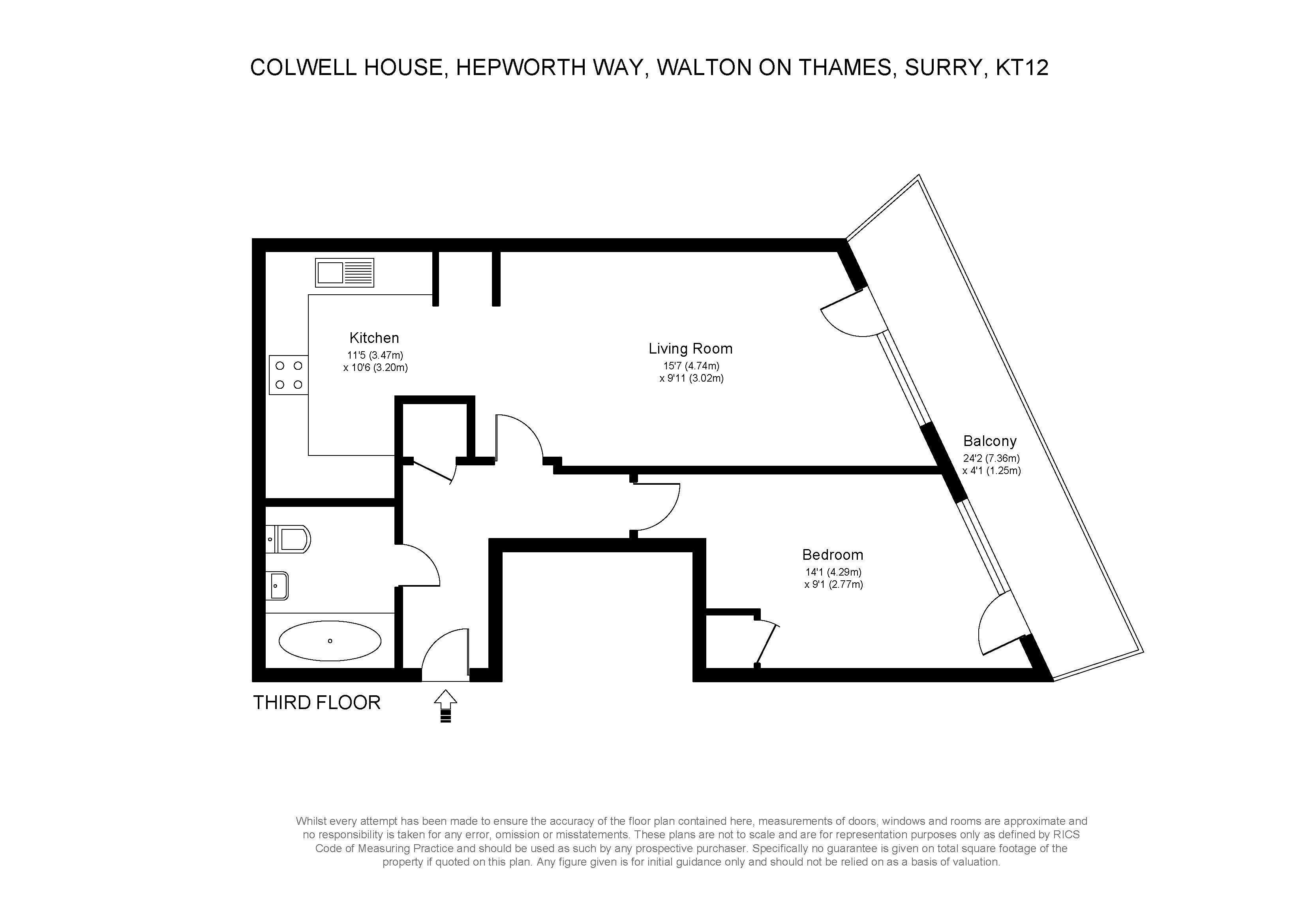 Hepworth Way, Walton-On-Thames floorplan
