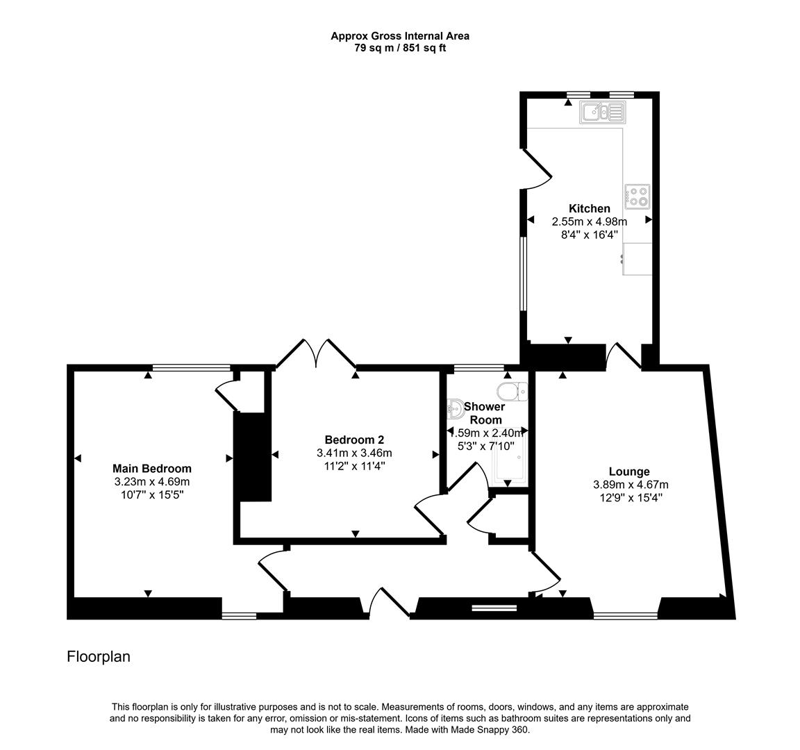 193, High Street, Biggar floorplan