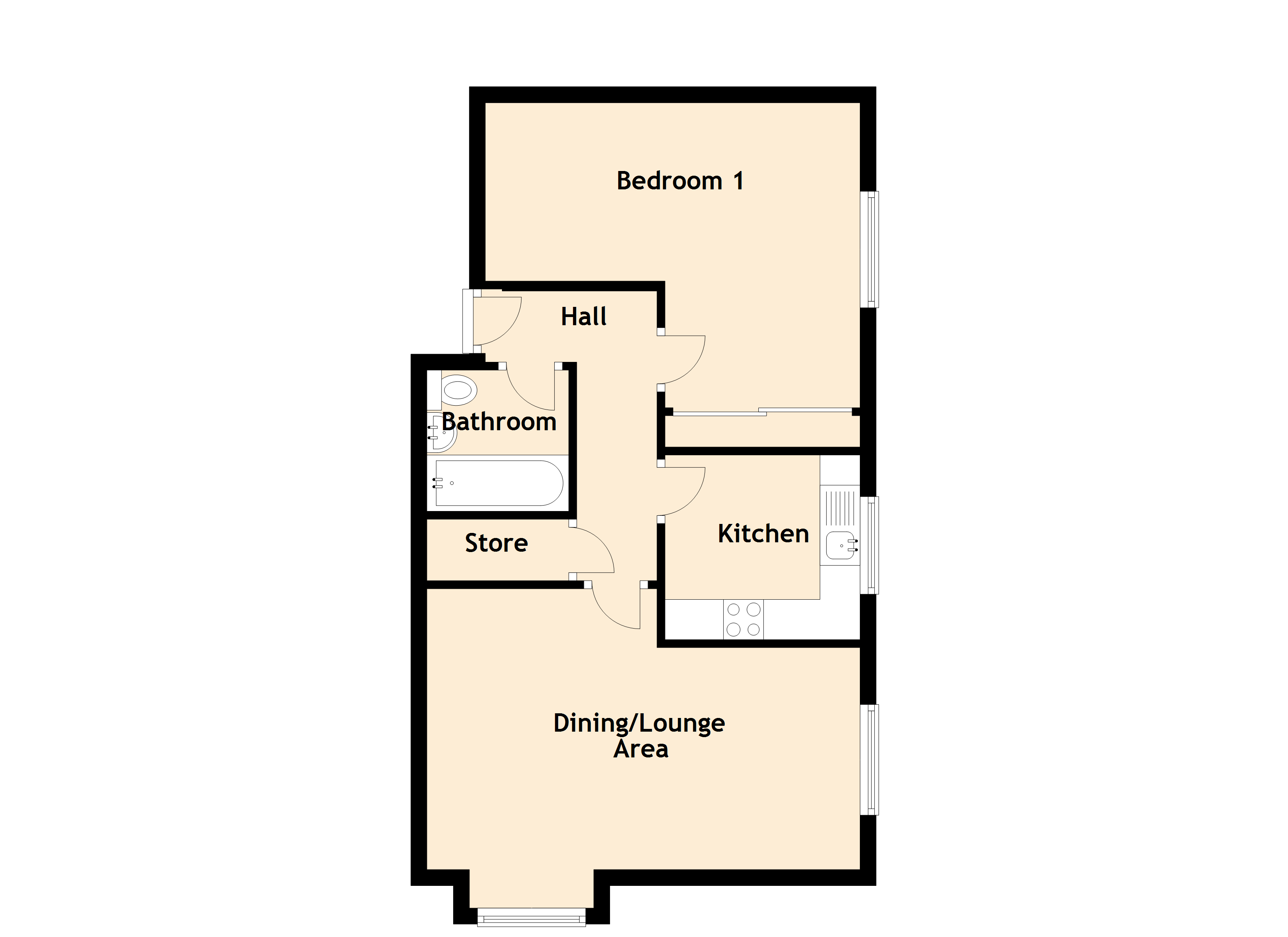 1 Bedrooms Flat for sale in 124 Houldsworth Street, Finnieston, Glasgow G3