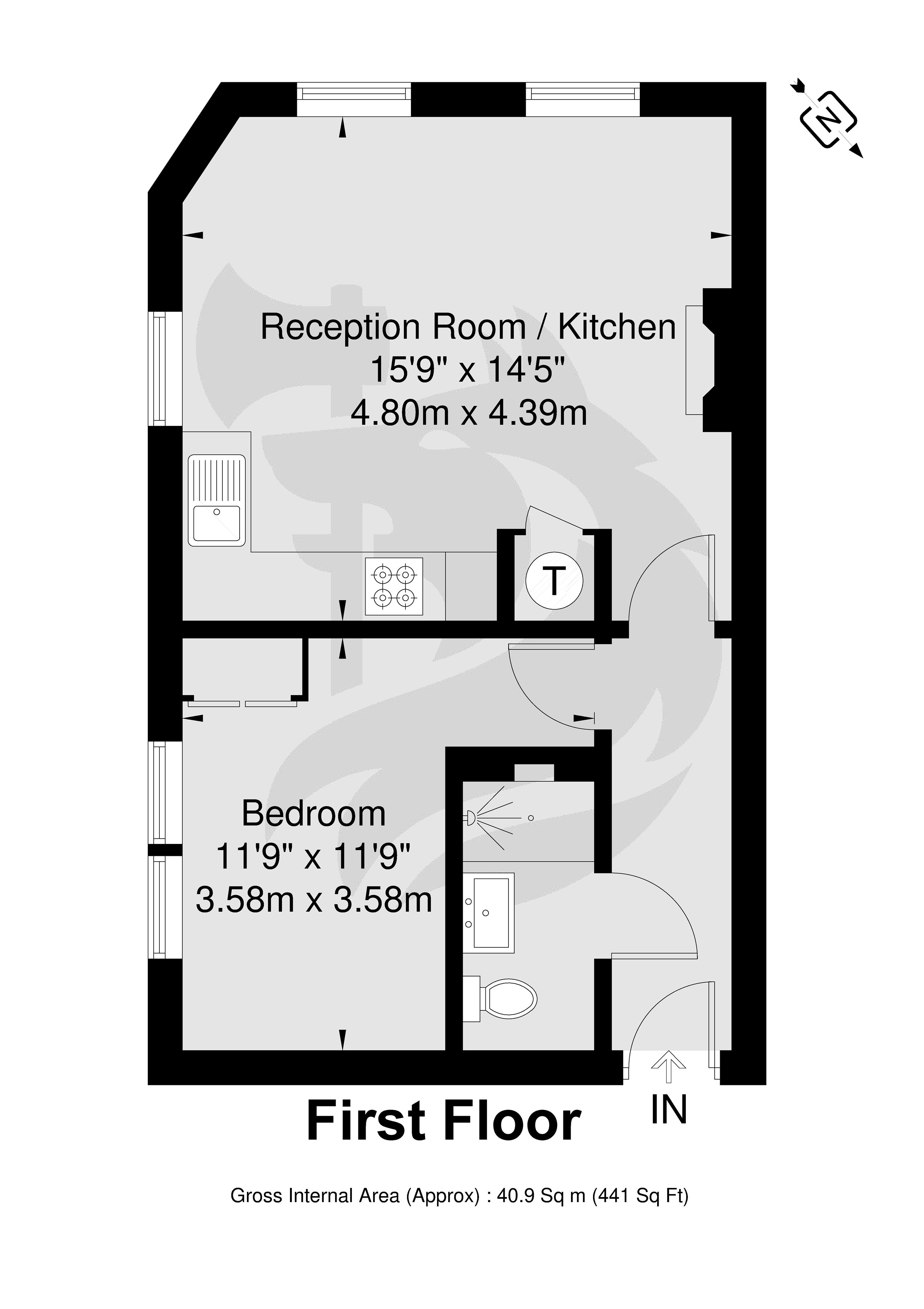 Cross Road, Oatlands Village, Weybridge, Surrey KT13, 1 bedroom flat