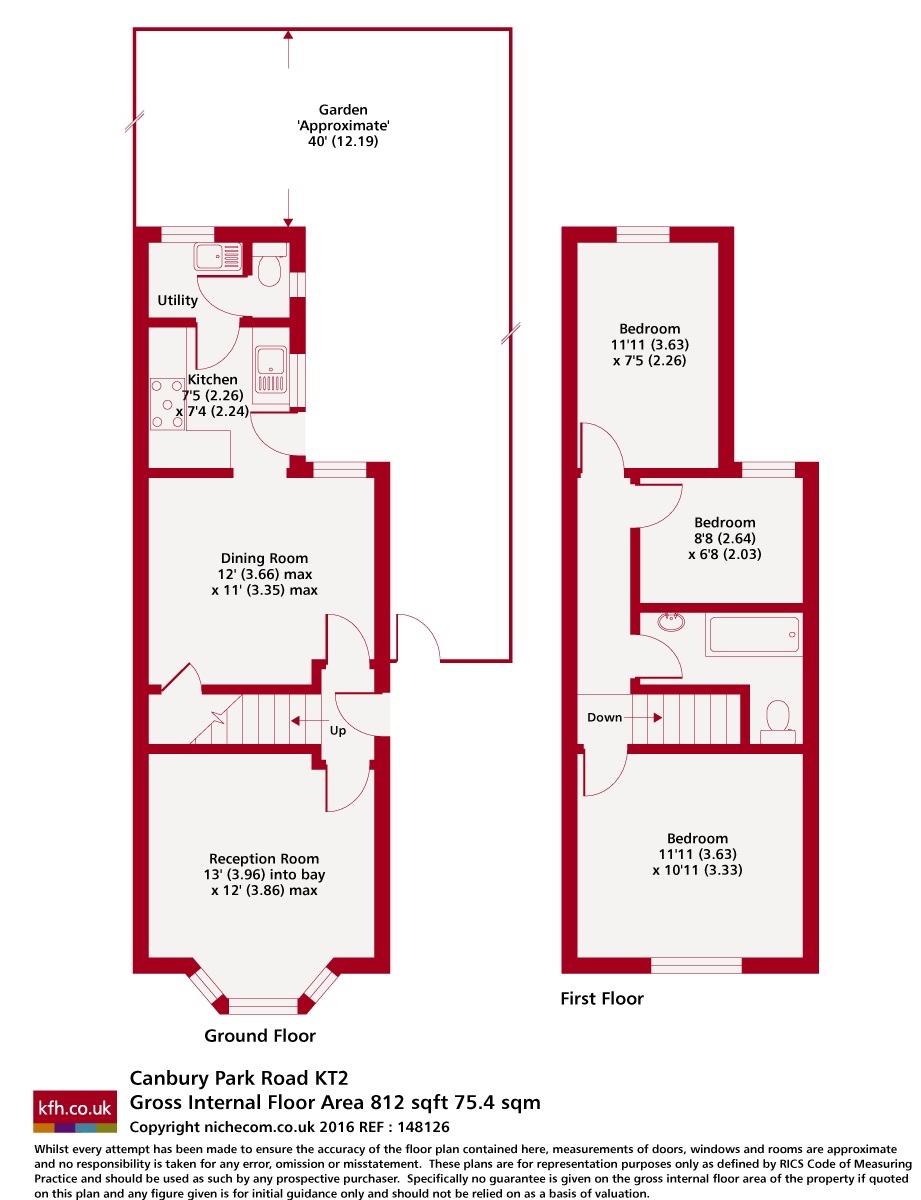 134, Canbury Park Road, Surrey floorplan
