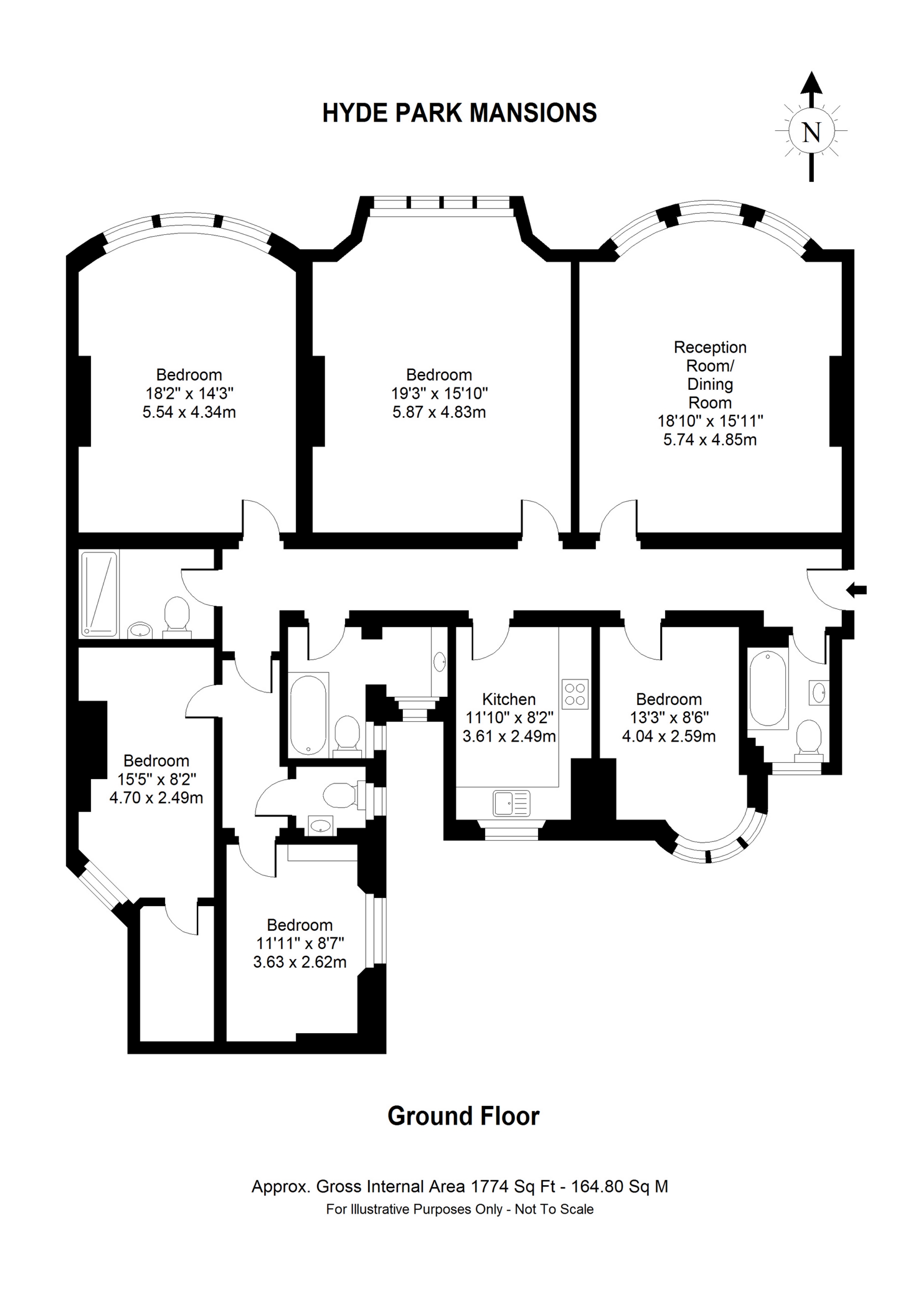 5 Bedrooms Flat for sale in Hyde Park Mansions, Transept Street, Marylebone NW1