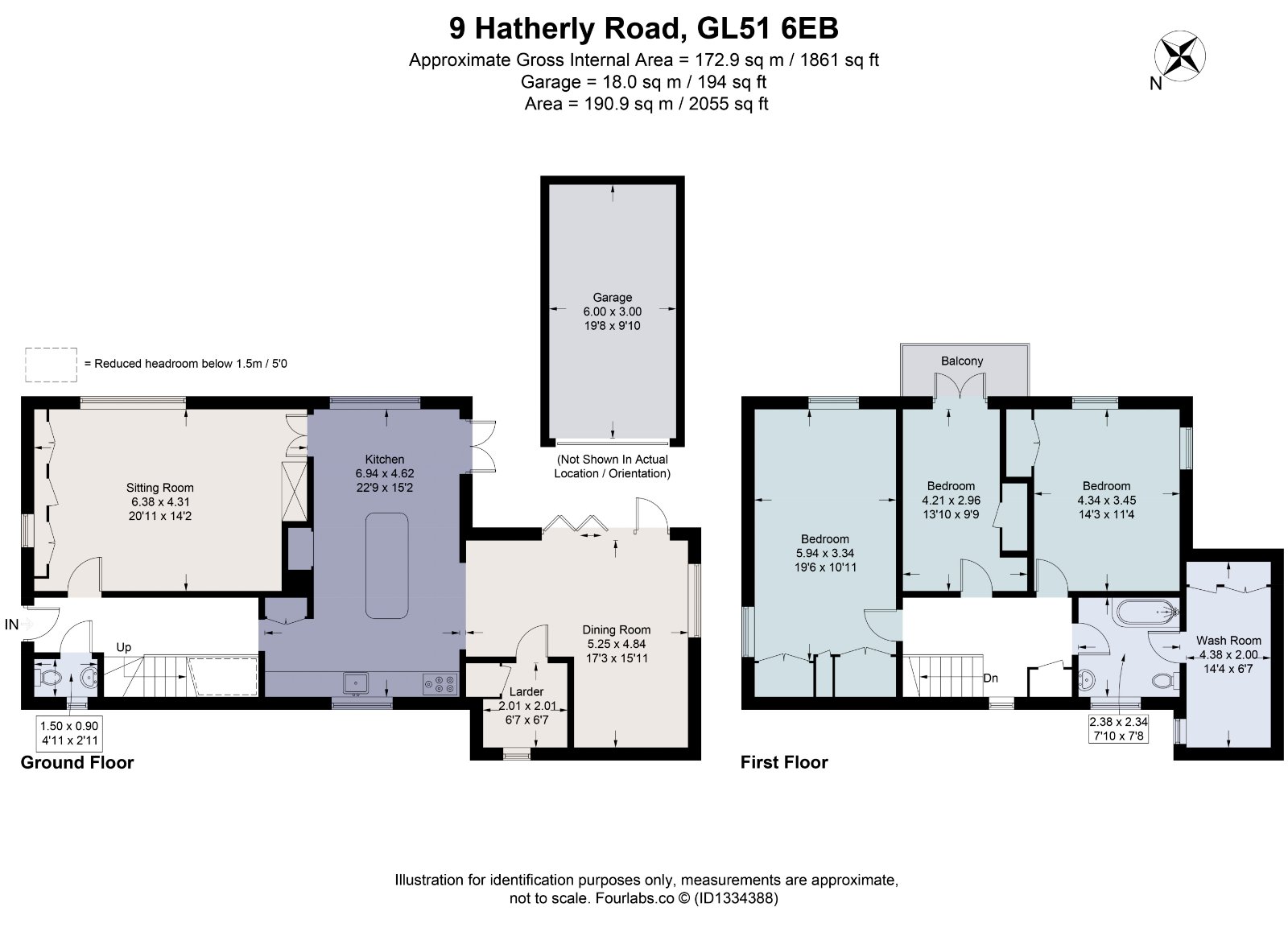 9, Hatherley Road, Gloucestershire floorplan