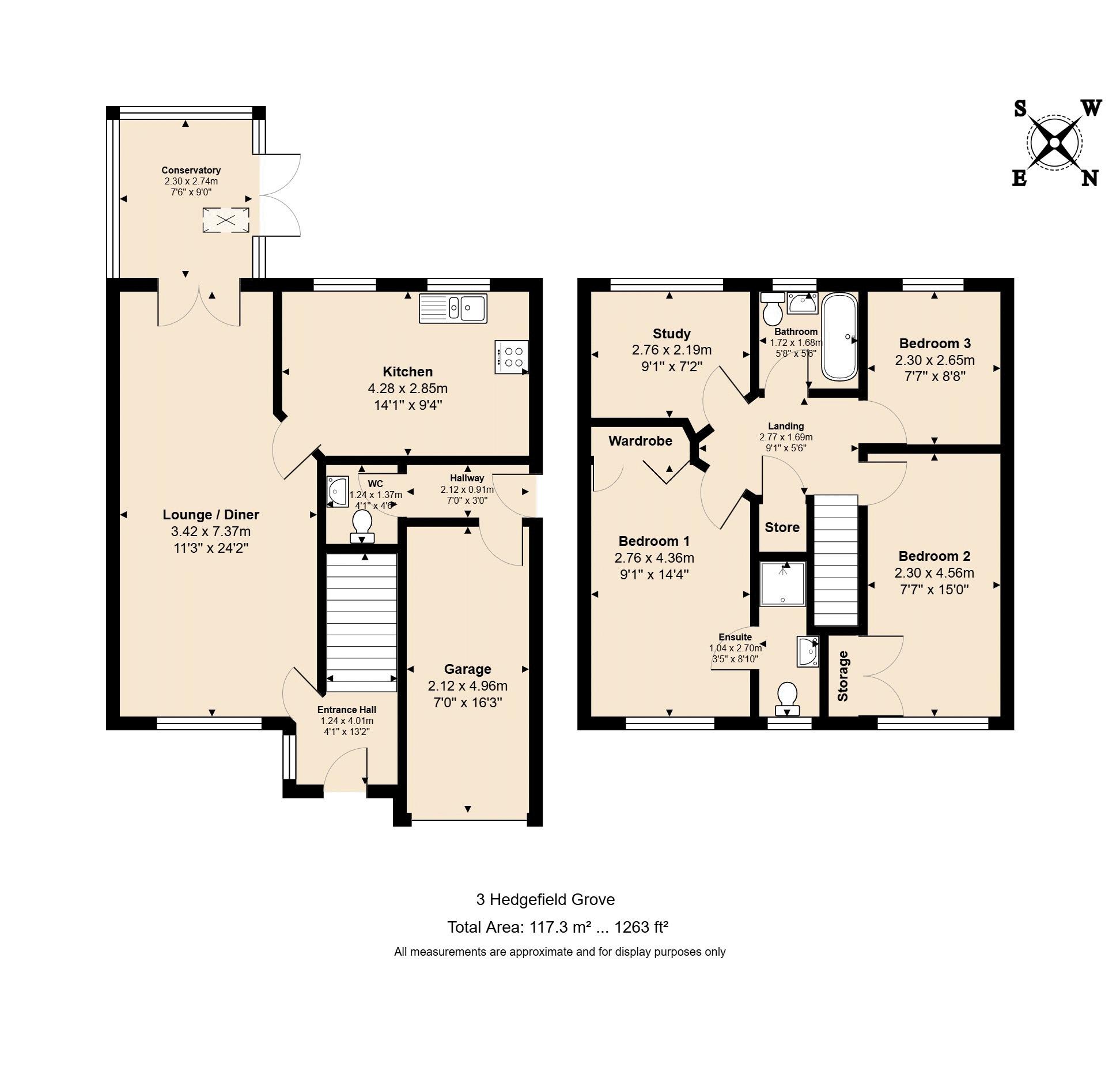 3, Hedgefield Grove, Blyth floorplan