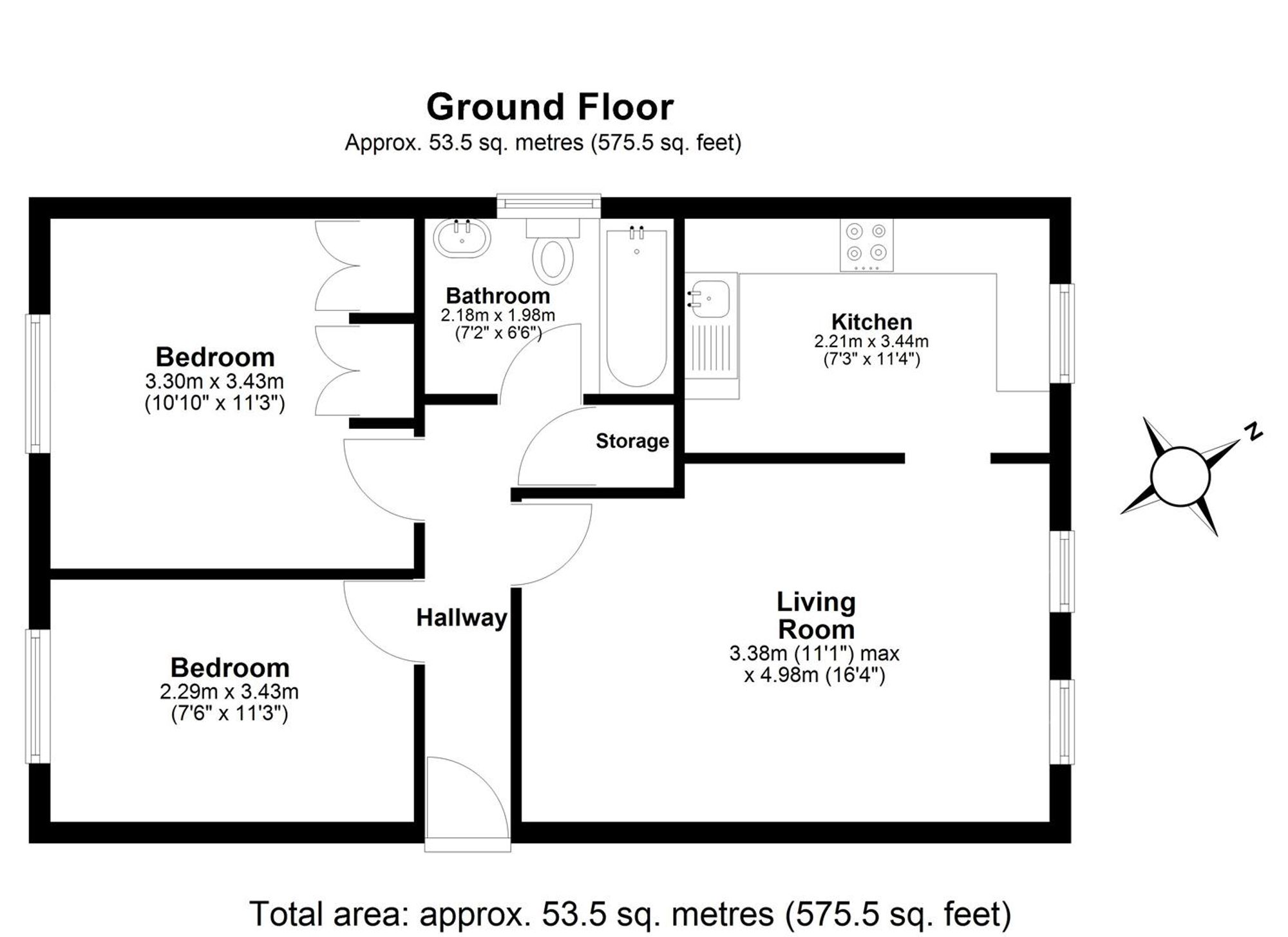 Flat 1, Hazel Court, Chigwell floorplan