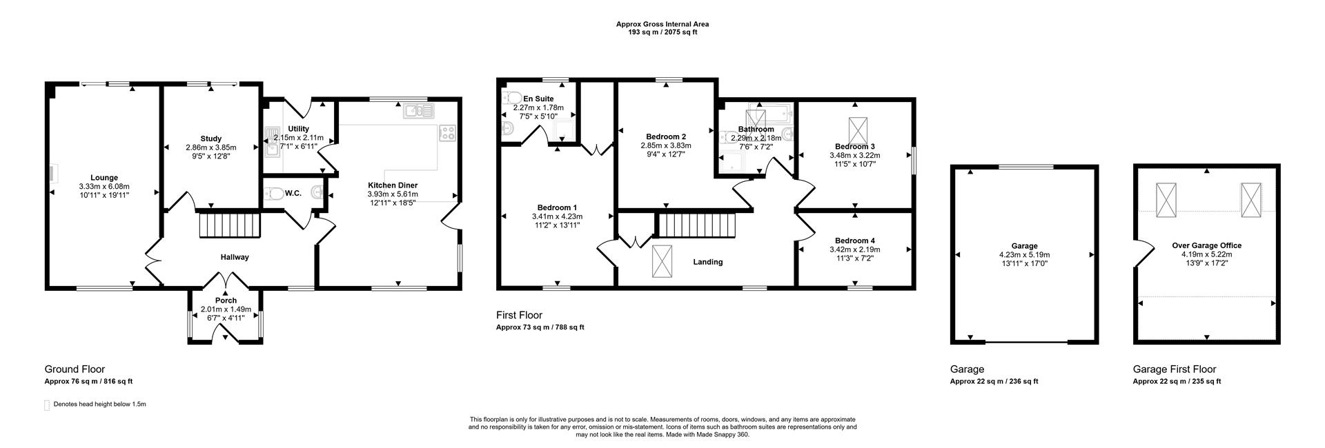 1, Rhydfelin, Narberth floorplan