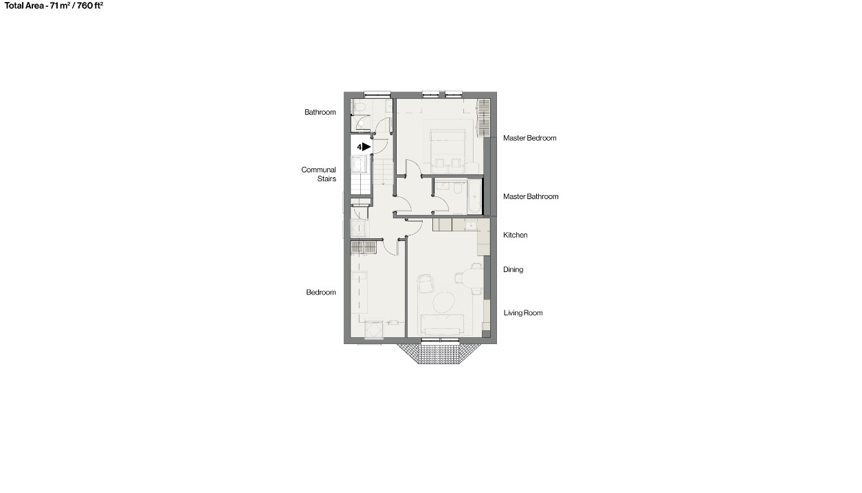 Flat 9, 26, Frognal, London floorplan