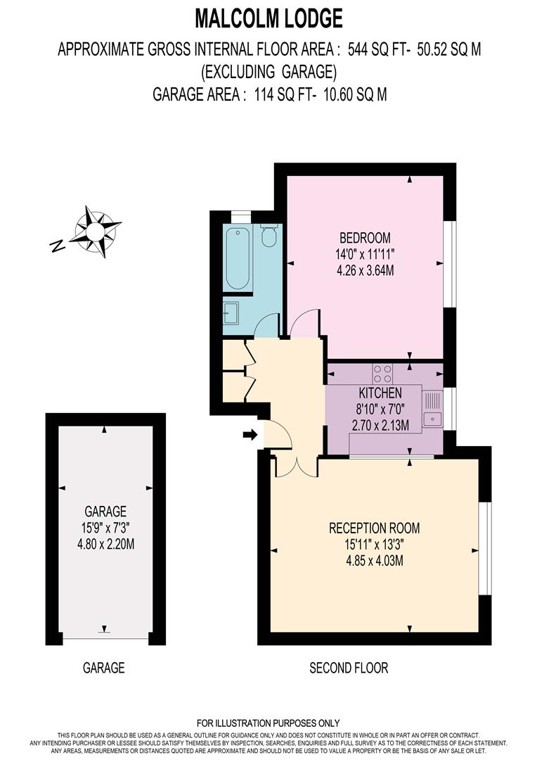 Flat 6, Malcolm Lodge,15, Darlaston Road, Wimbledon floorplan