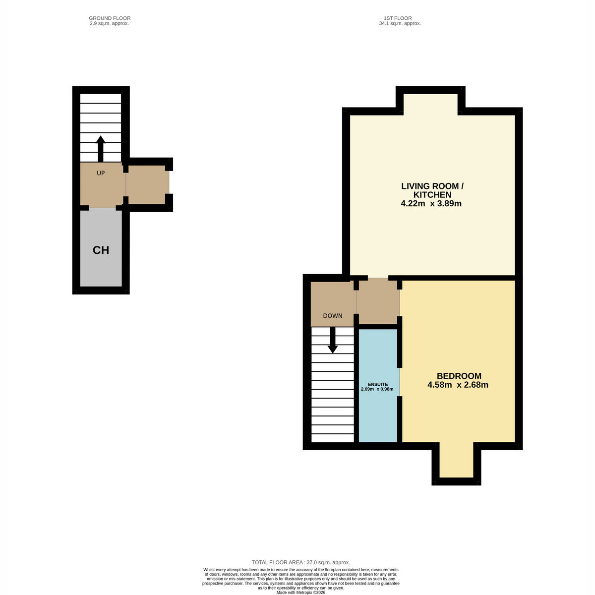 Flat Flat A, 34, Infirmary Street, Brechin floorplan