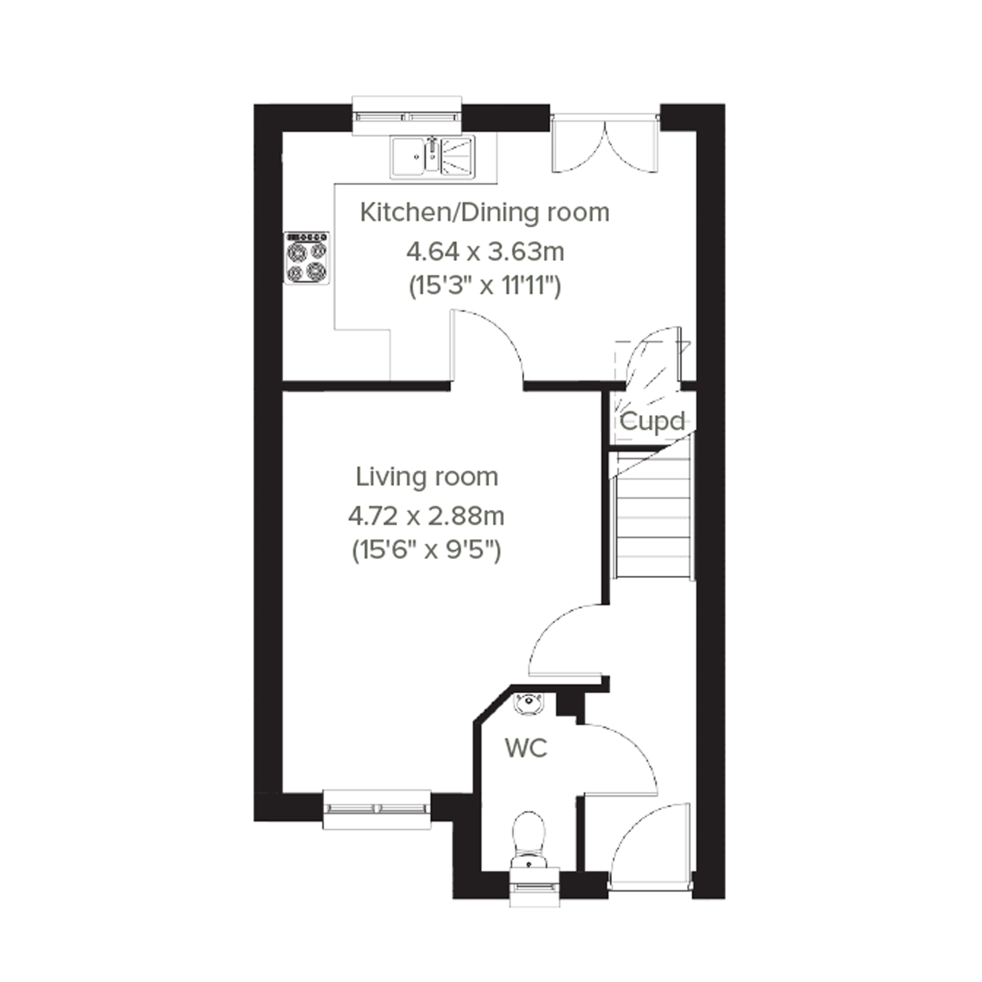 "The Ardbeg" at Bellside Road, Cleland, Motherwell ML1, 3 bedroom semi