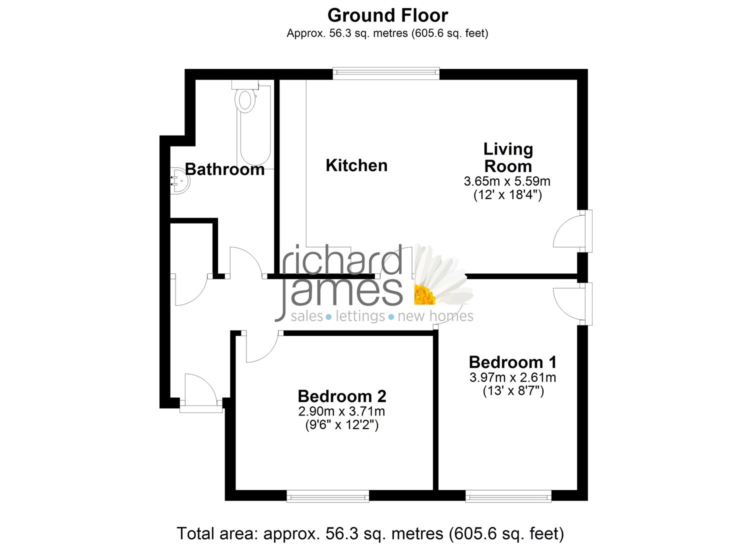 2 Bedrooms Flat for sale in Park View, Revell Close, Stratton SN2