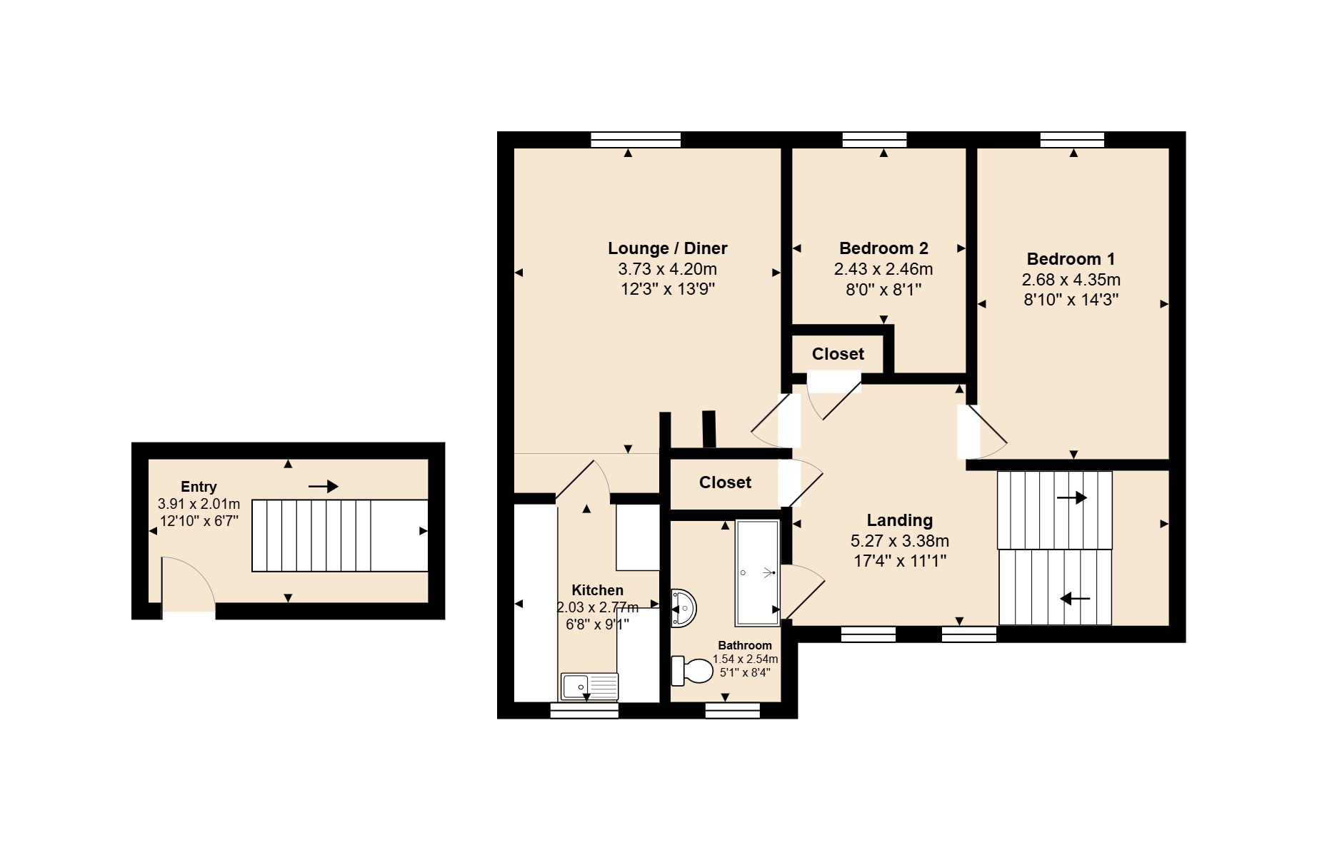2, Bailey Close, Cardiff floorplan